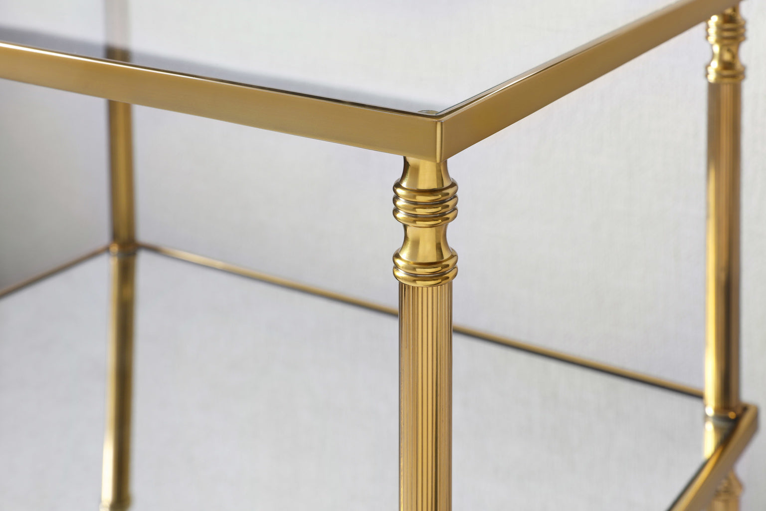 Modern History Brass Side Table With Stretcher MH1189F01