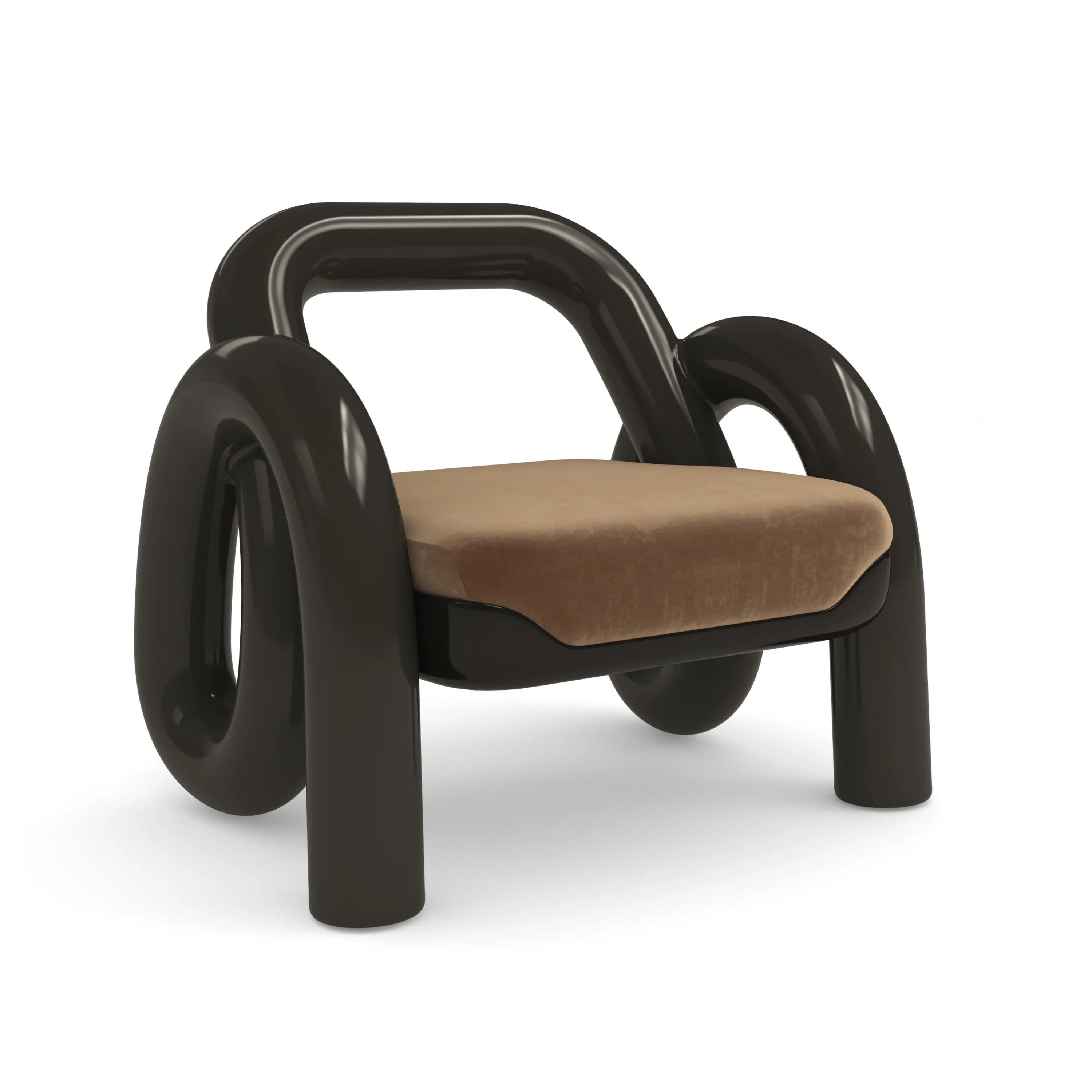 Gelee Accent Chair-Chocolate – Accent Chairs by Caracole | Sutter & Vale