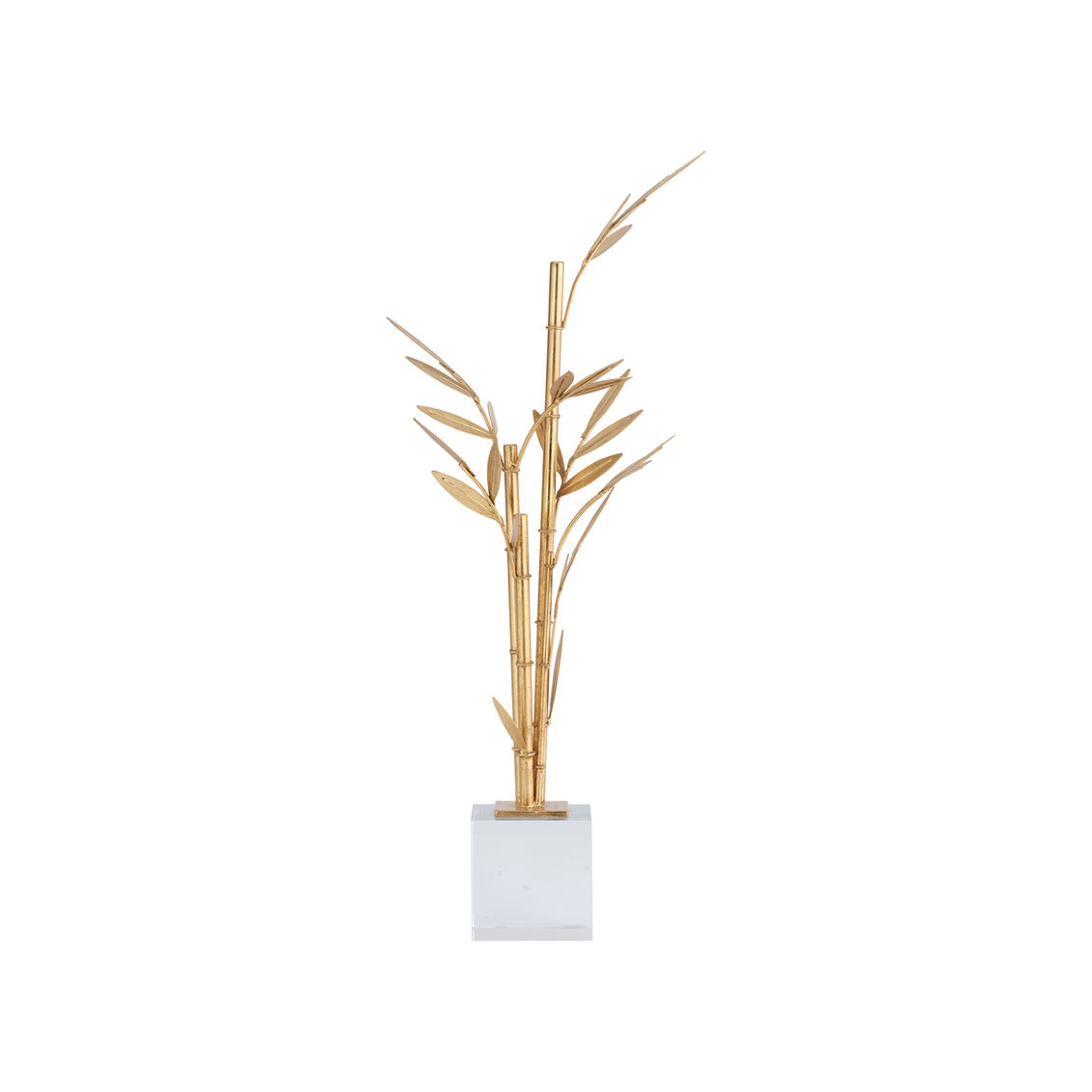 Bamboo on Stand in Clear/Gold Leaf / Crystal - Chelsea House