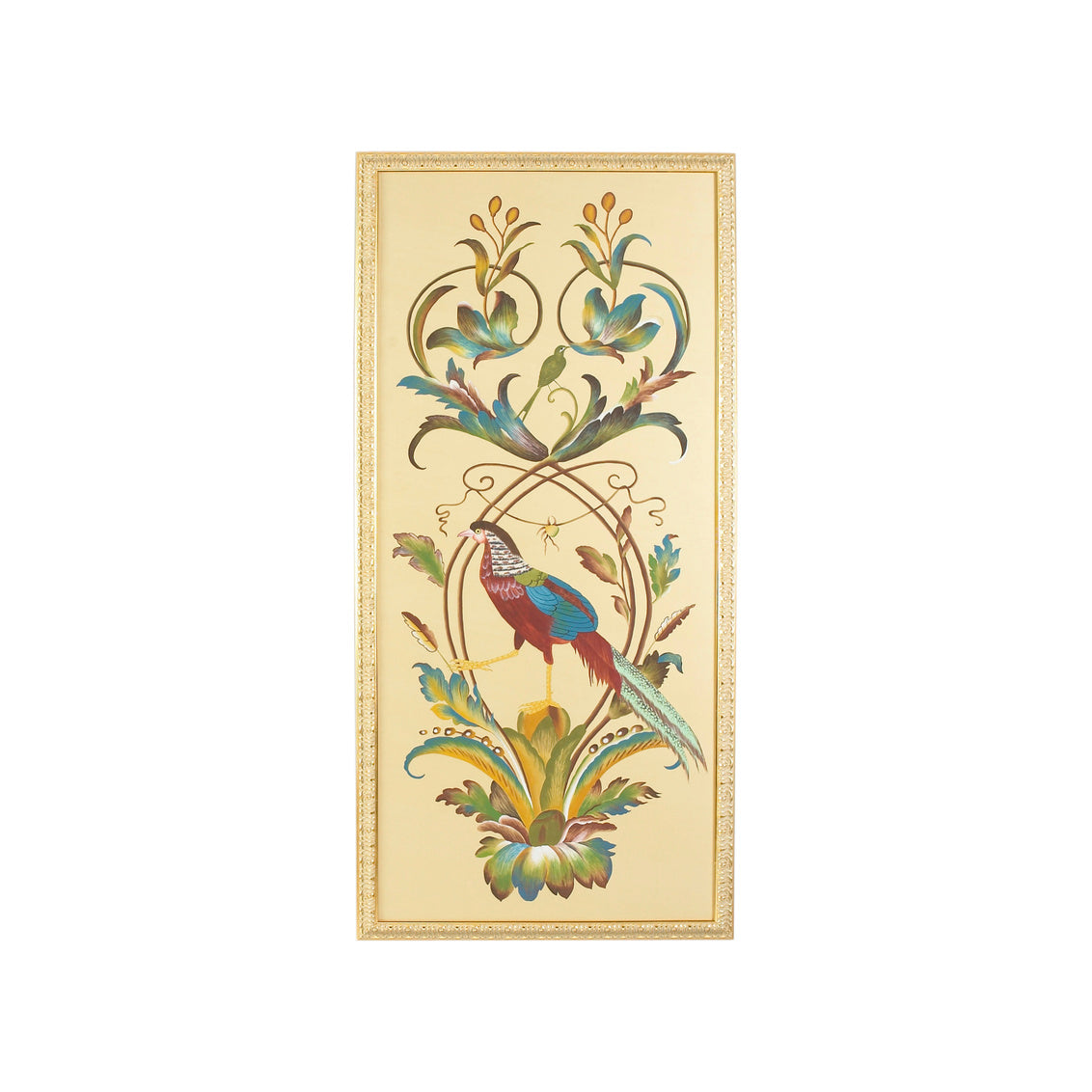 31-0007b Borghese Bird Pnl-B in 64.5 / Silk - Chelsea House