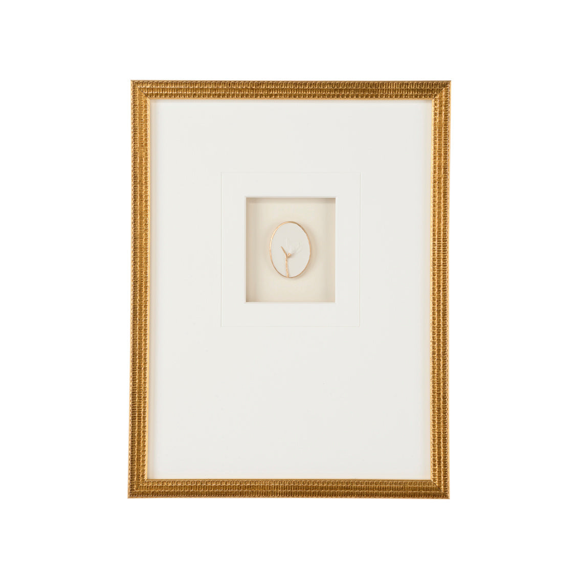 Botanical Relief III in 17.25h x 13.25w x 1d / Plaster - Chelsea House