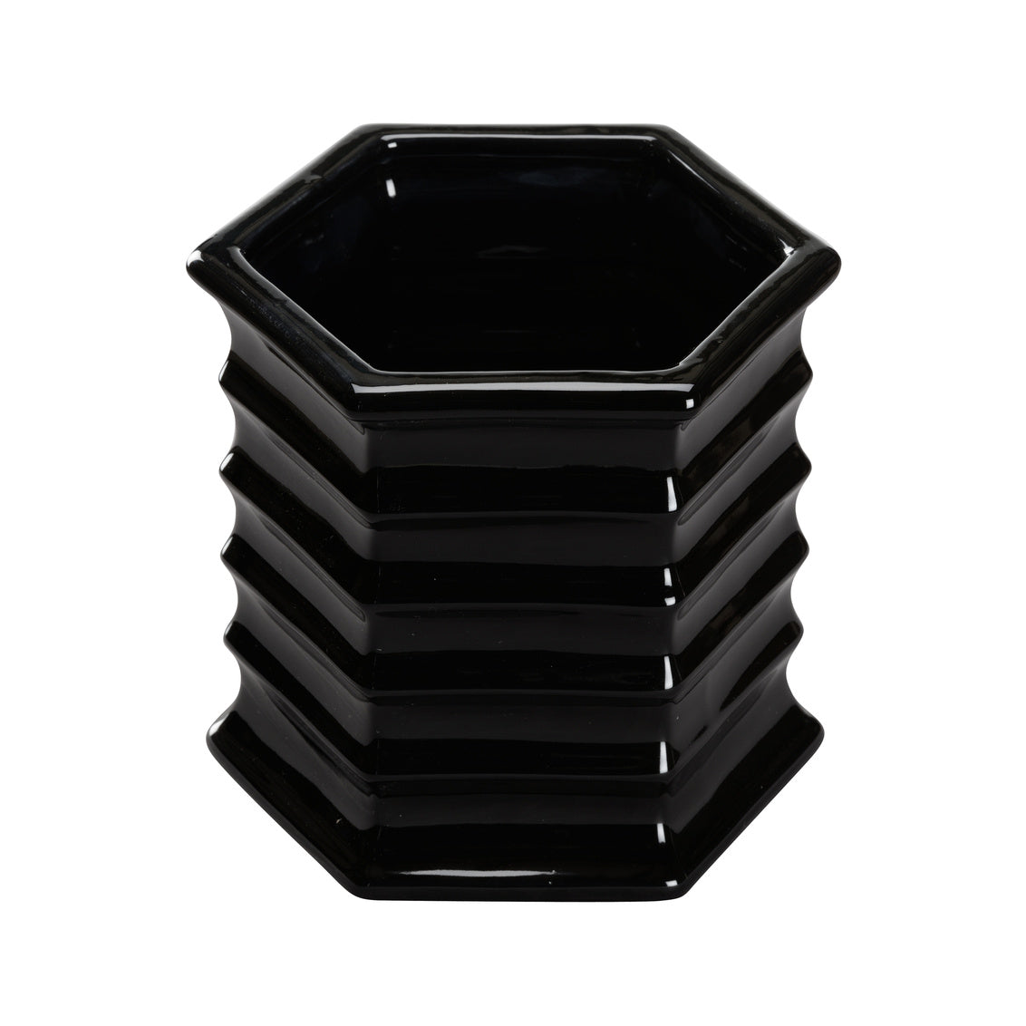 Willow Planter - Black (Sm) in 7.5 / Ceramic/Porcelain - Chelsea House