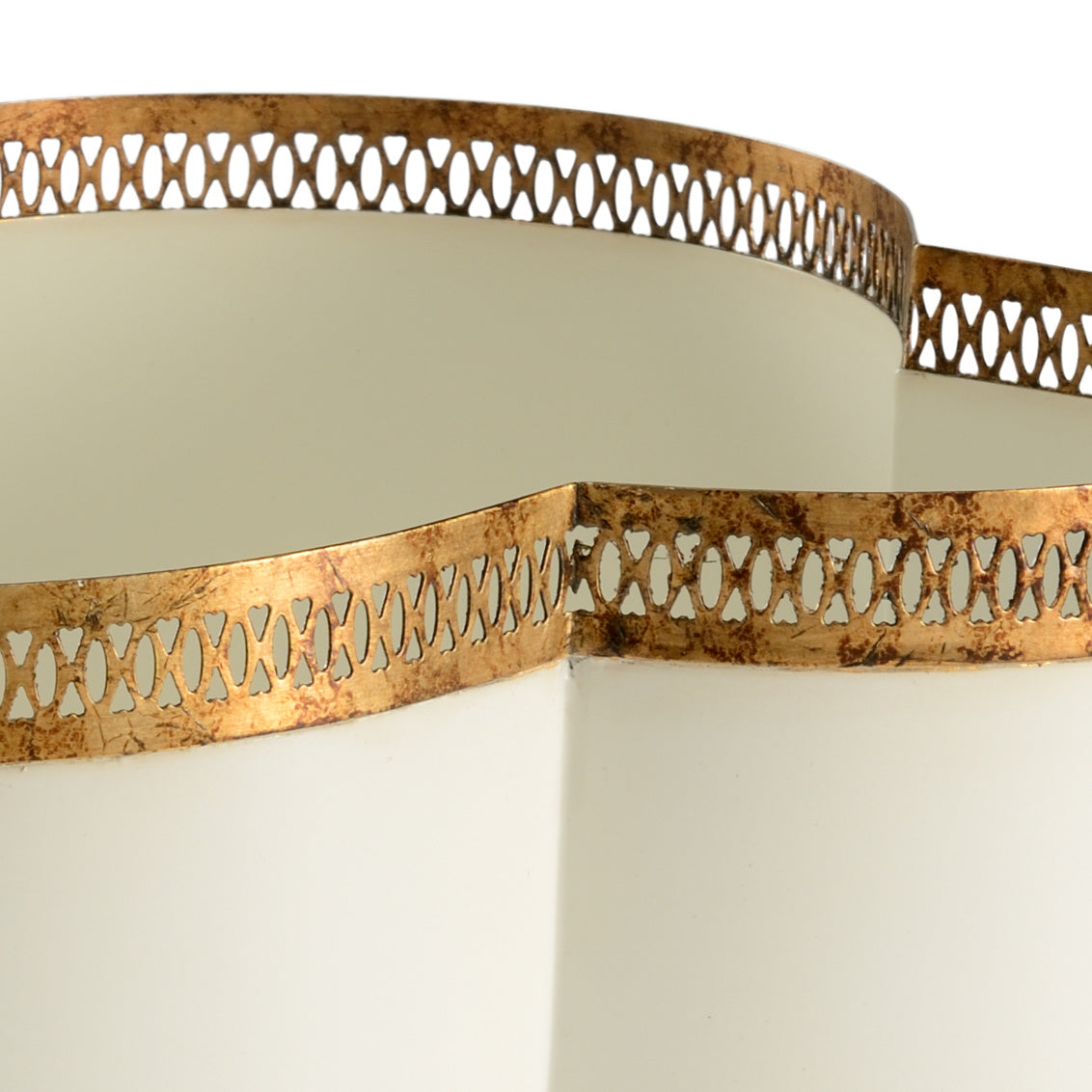 Tracery Cachepot - Cream in 7 / Iron - Chelsea House