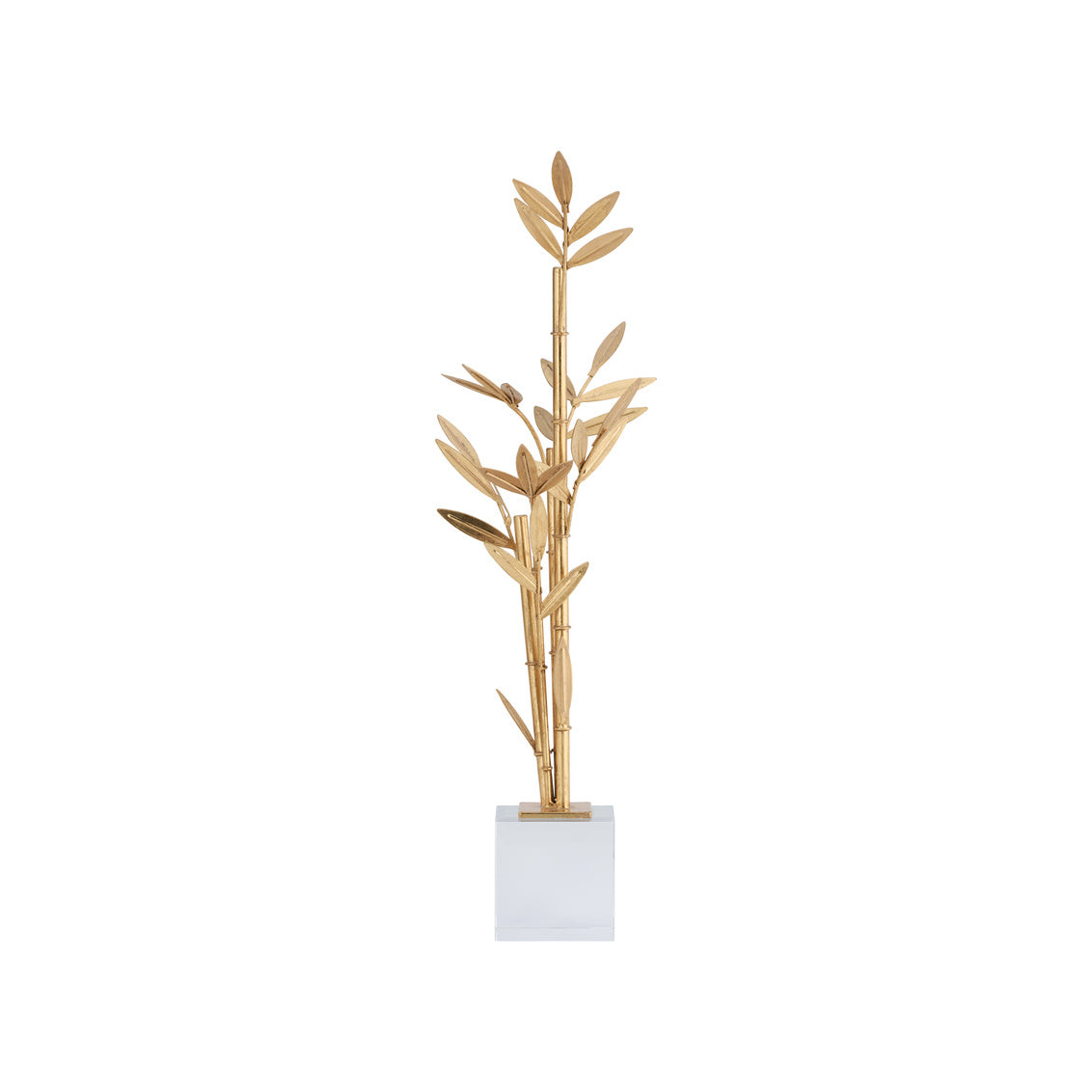 Bamboo on Stand in Clear/Gold Leaf / Crystal - Chelsea House