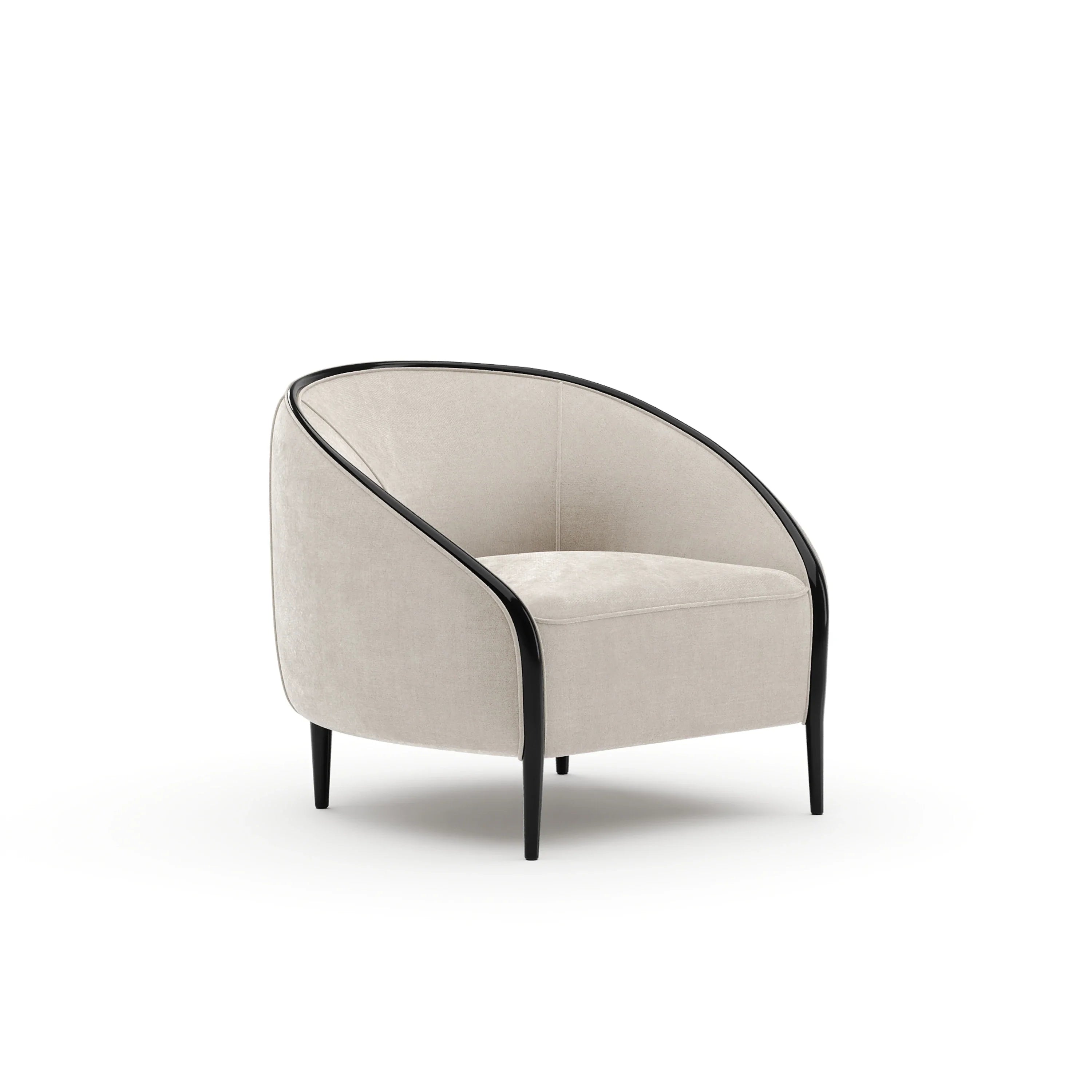 Petit Accent Chair - Ivory - Accent Chairs by Caracole