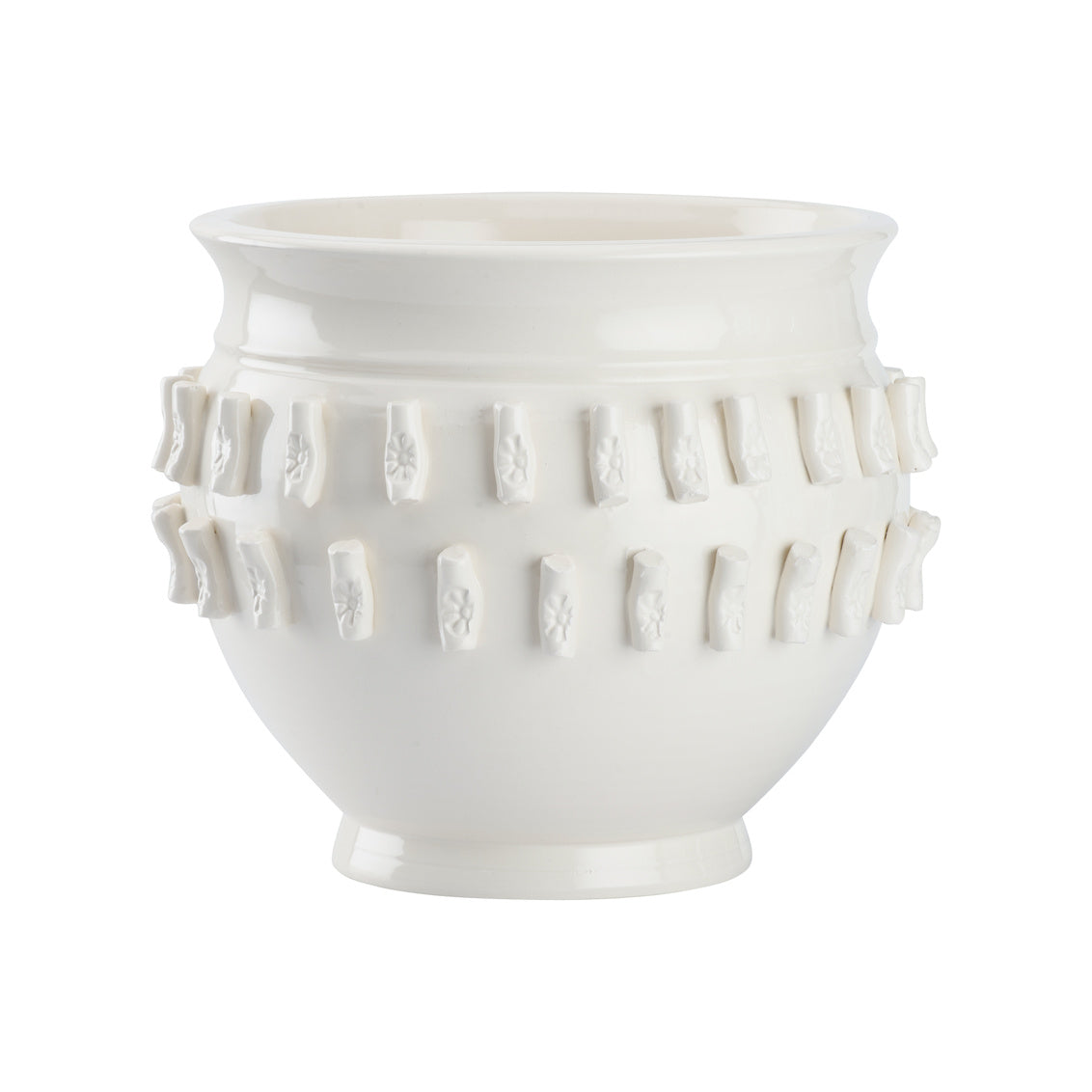 Toscano Bowl in White Glaze / Ceramic/Porcelain - Chelsea House