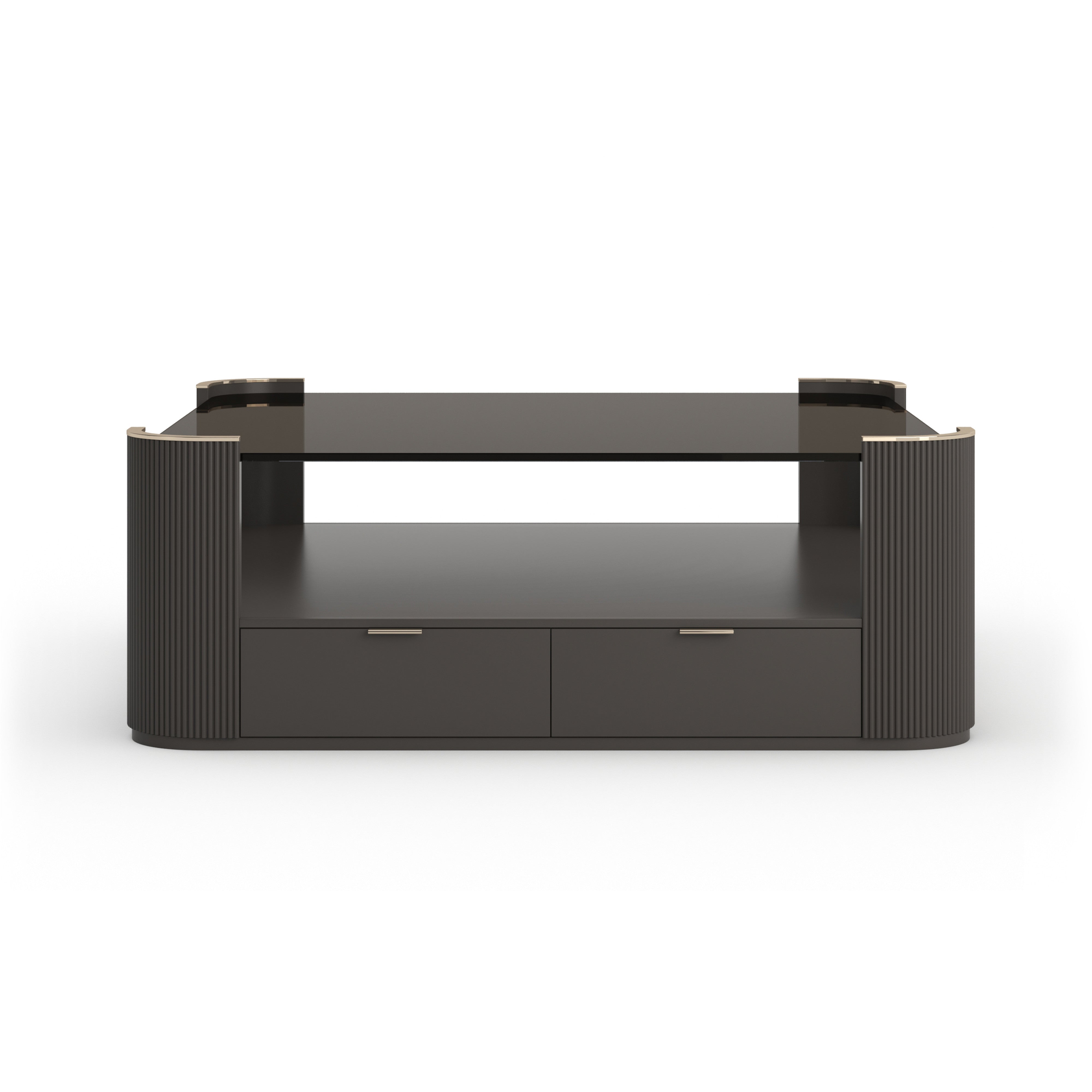 Love Square Cocktail Table-Dark Chocolat – Cocktail Tables by Caracole | Sutter & Vale
