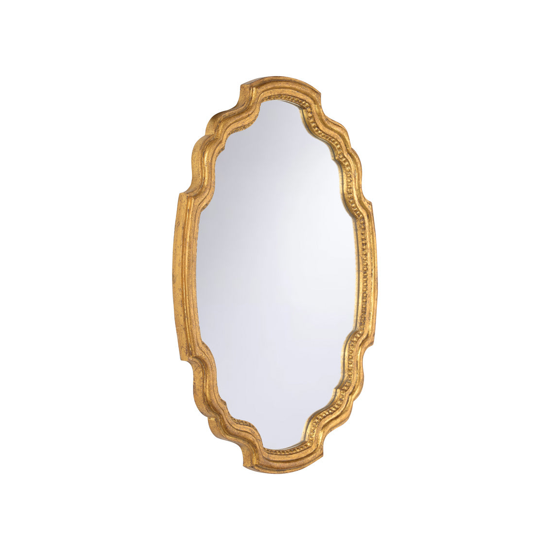Kaia Mirror in Aged Gold/Plain/Clear / Wood - Chelsea House