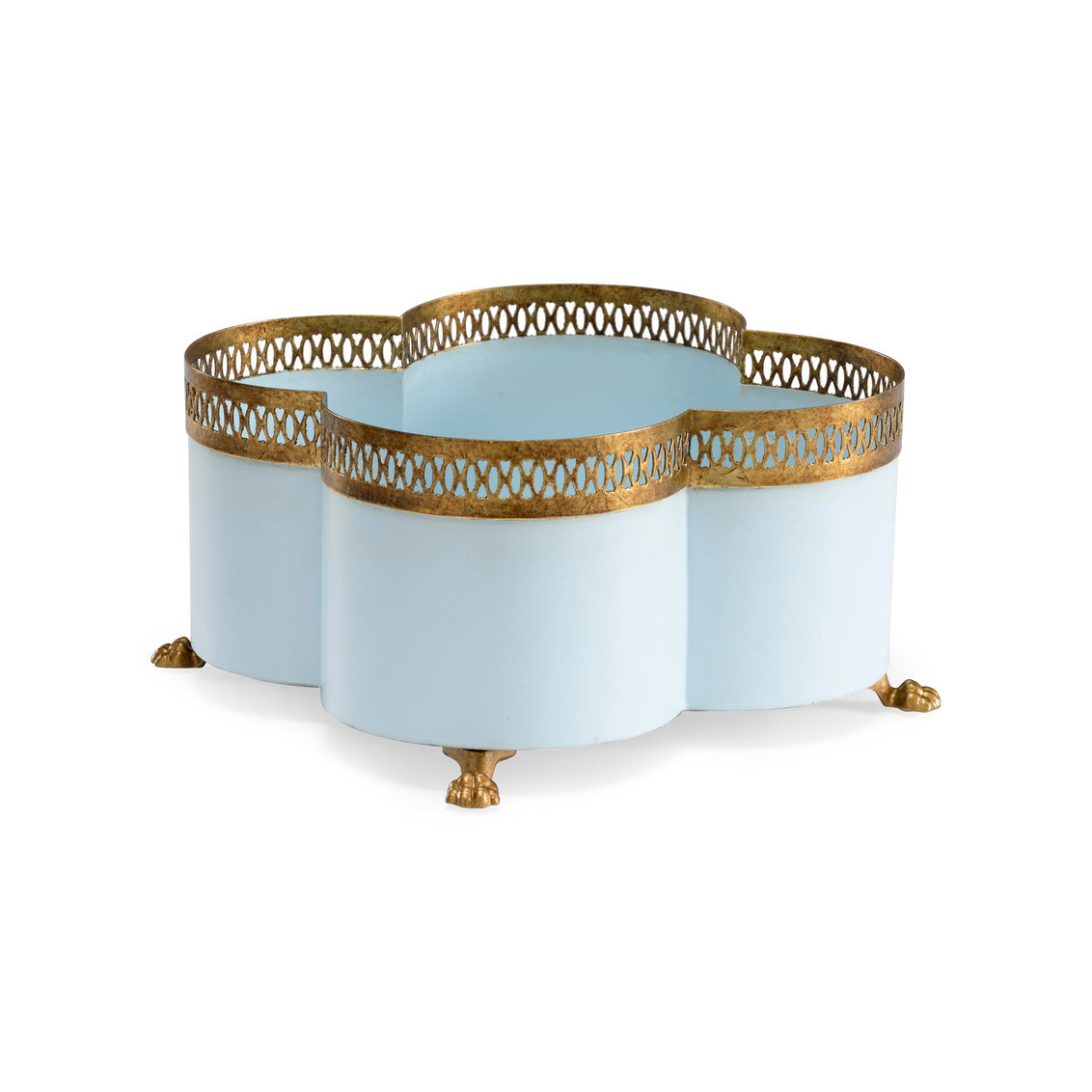 Tracery Cachepot - Lagoon (Sm) in 6.5 / Iron - Chelsea House