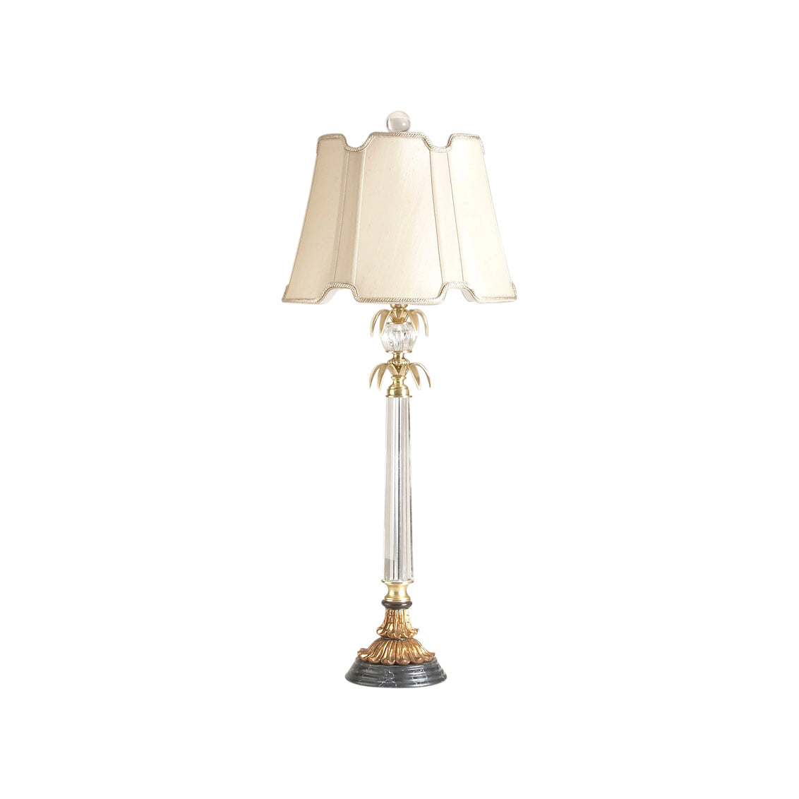 Forsythe Buffet Lamp in Clear/Antique Brass / Crystal - Chelsea House