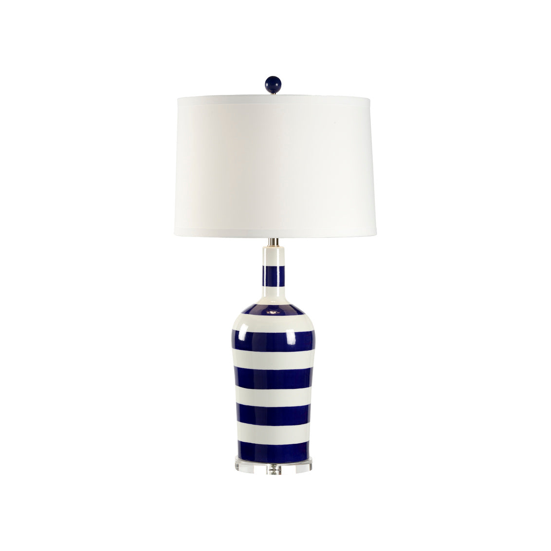 Beach Stripe Lamp in 35 / Porcelain - Chelsea House