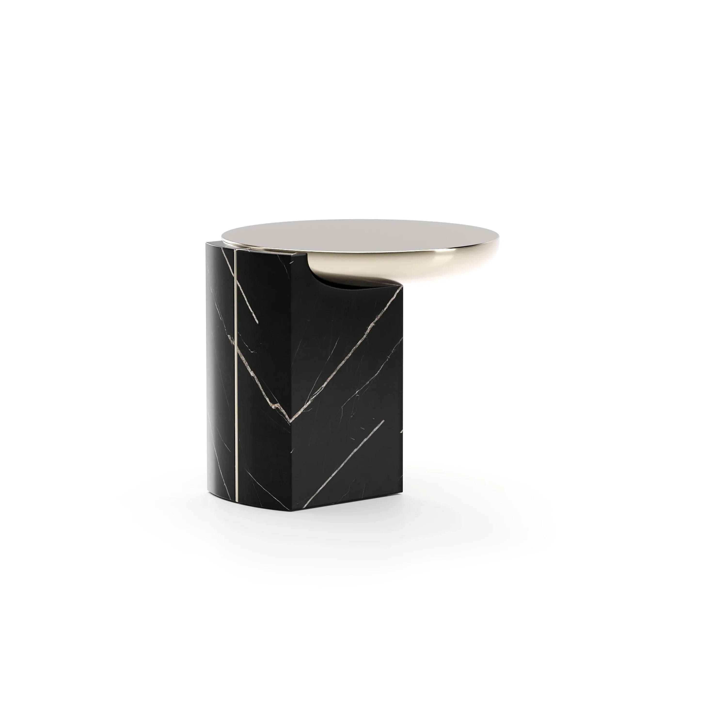 Overlap Round Side Table Dark – Side & End Tables by Caracole | Sutter & Vale