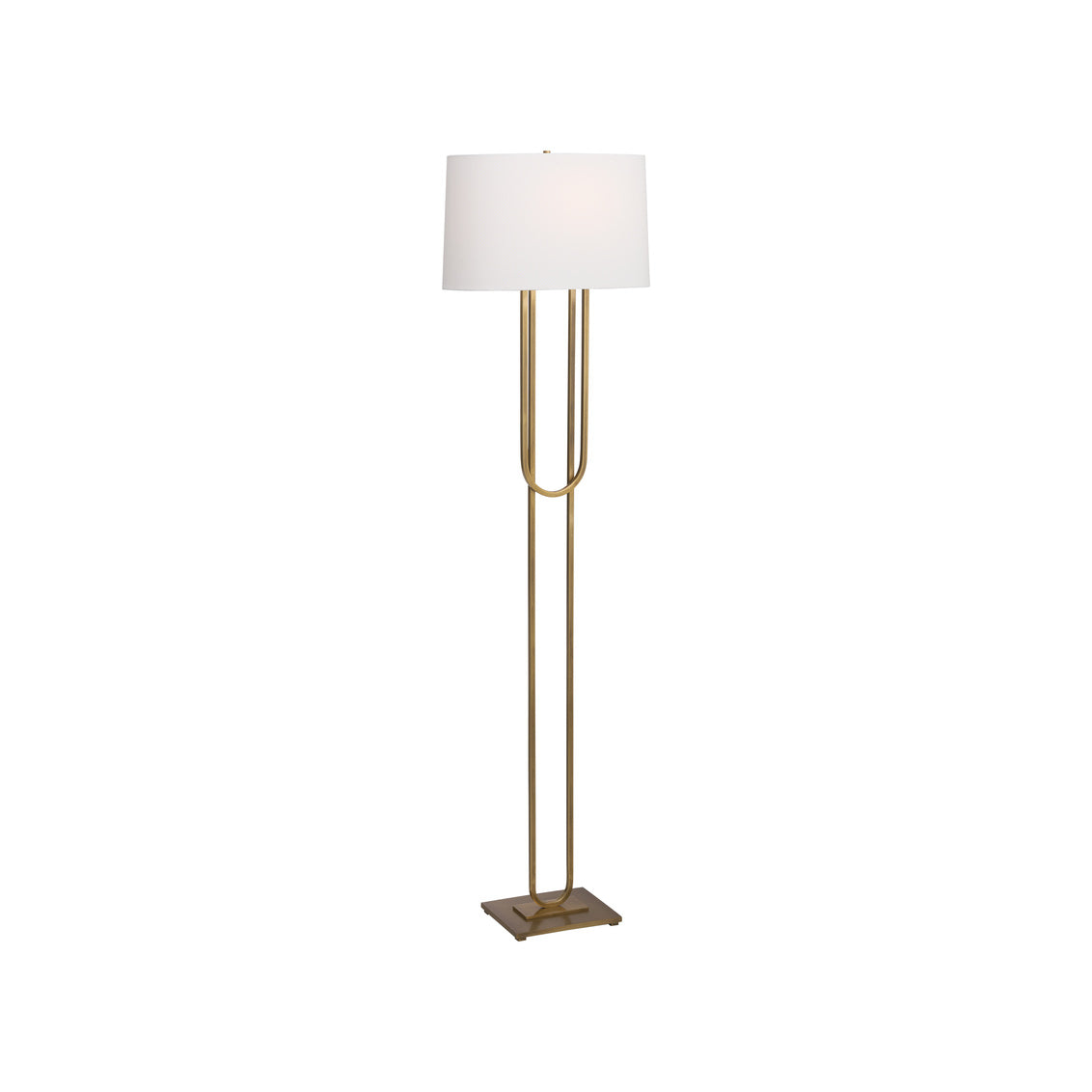 Odeon Floor Lamp - Aged Brass in 65.5 / Metal - Chelsea House