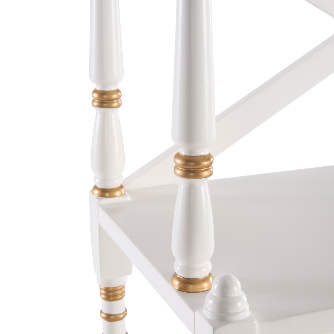 Carnaby House Bookcase - White in White/Gold / Wood - Chelsea House