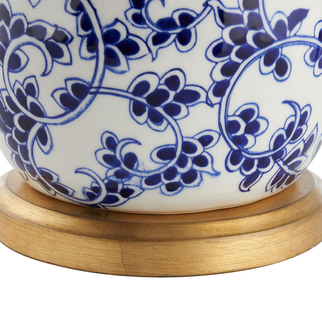 Reed Table Lamp in Blue/White Glaze / Ceramic/Porcelain - Chelsea House