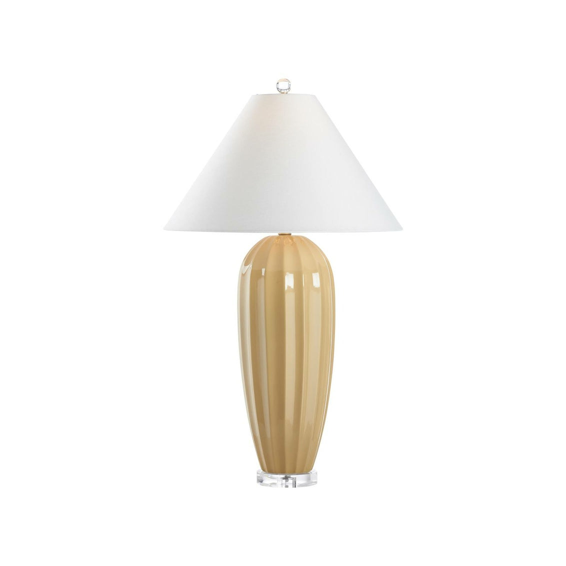 Roberson Lamp - Ocher in Ocher Glaze / Ceramic/Porcelain - Chelsea House