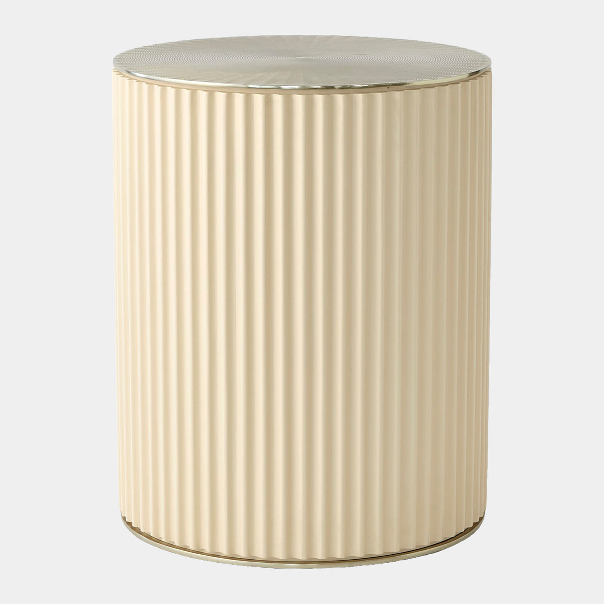 Camille Side Table-White Bronze