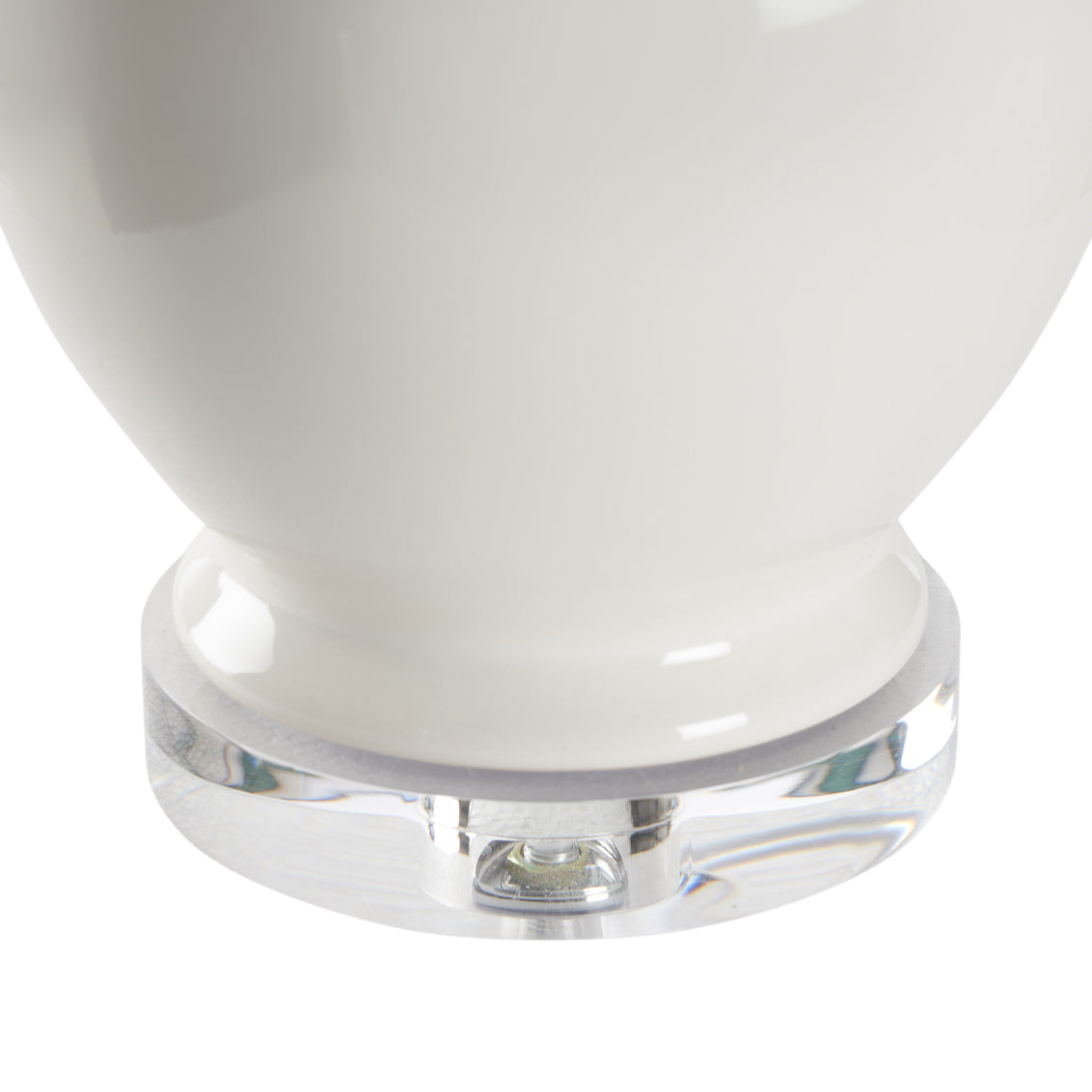Murano Ceramic Lamp - White in White Glaze / Ceramic/Porcelain - Chelsea House
