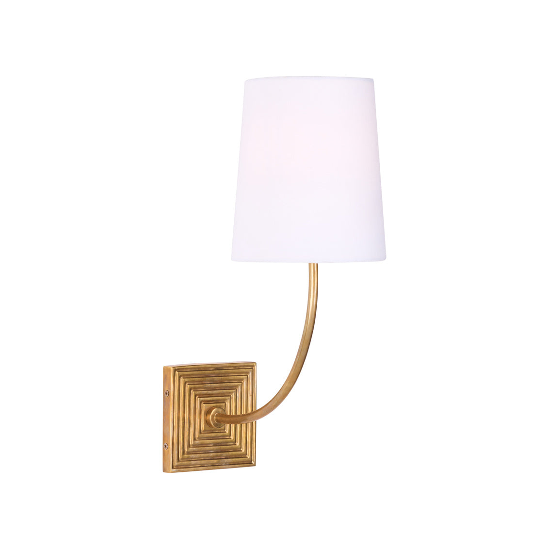 Grooves Single Arm Sconce - Aged Brass
