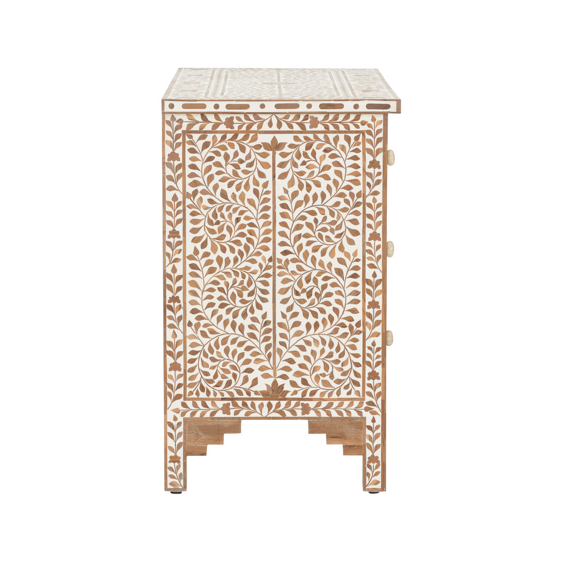 Zara Chest in Brown/White / Wood - Chelsea House