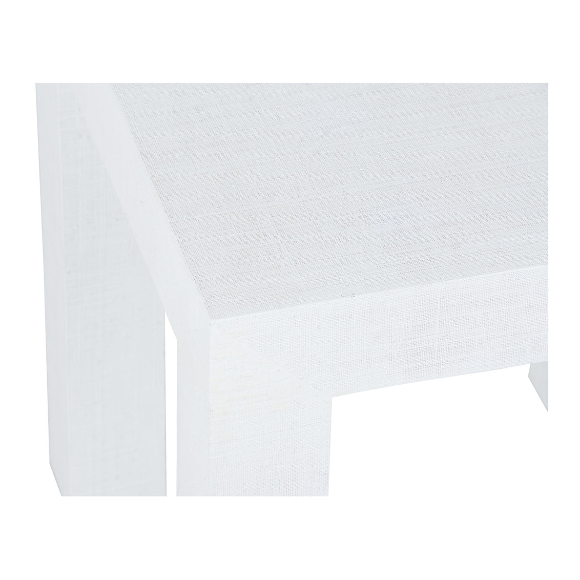 Sanibel Side Table - White in 24 / Raffia - Chelsea House