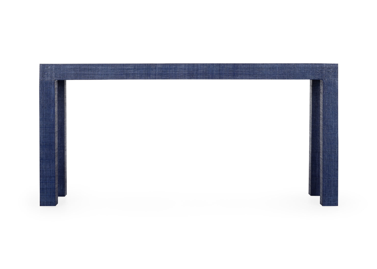 Sanibel Console - Blue in Blue Lacquer / Raffia - Chelsea House