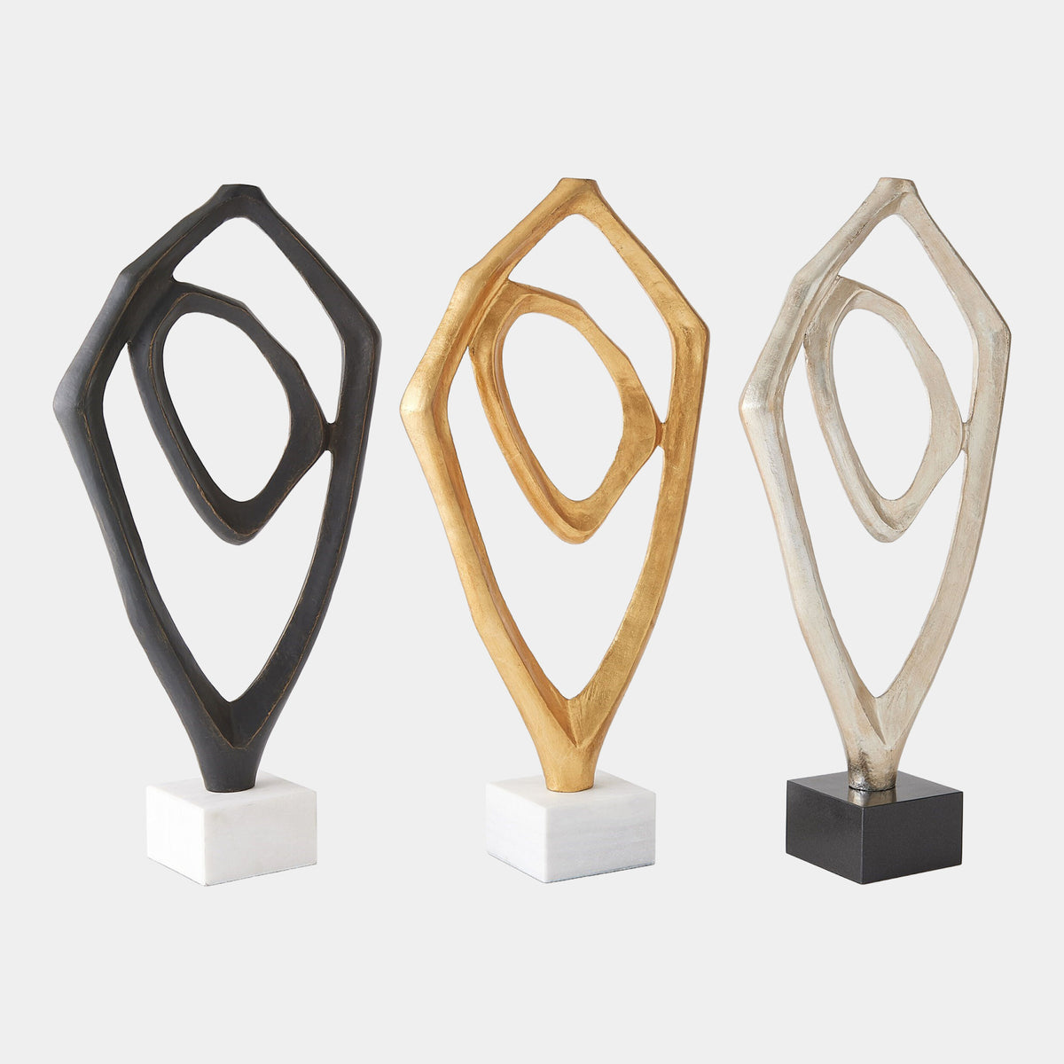 Interplay Sculpture-Silver Leaf