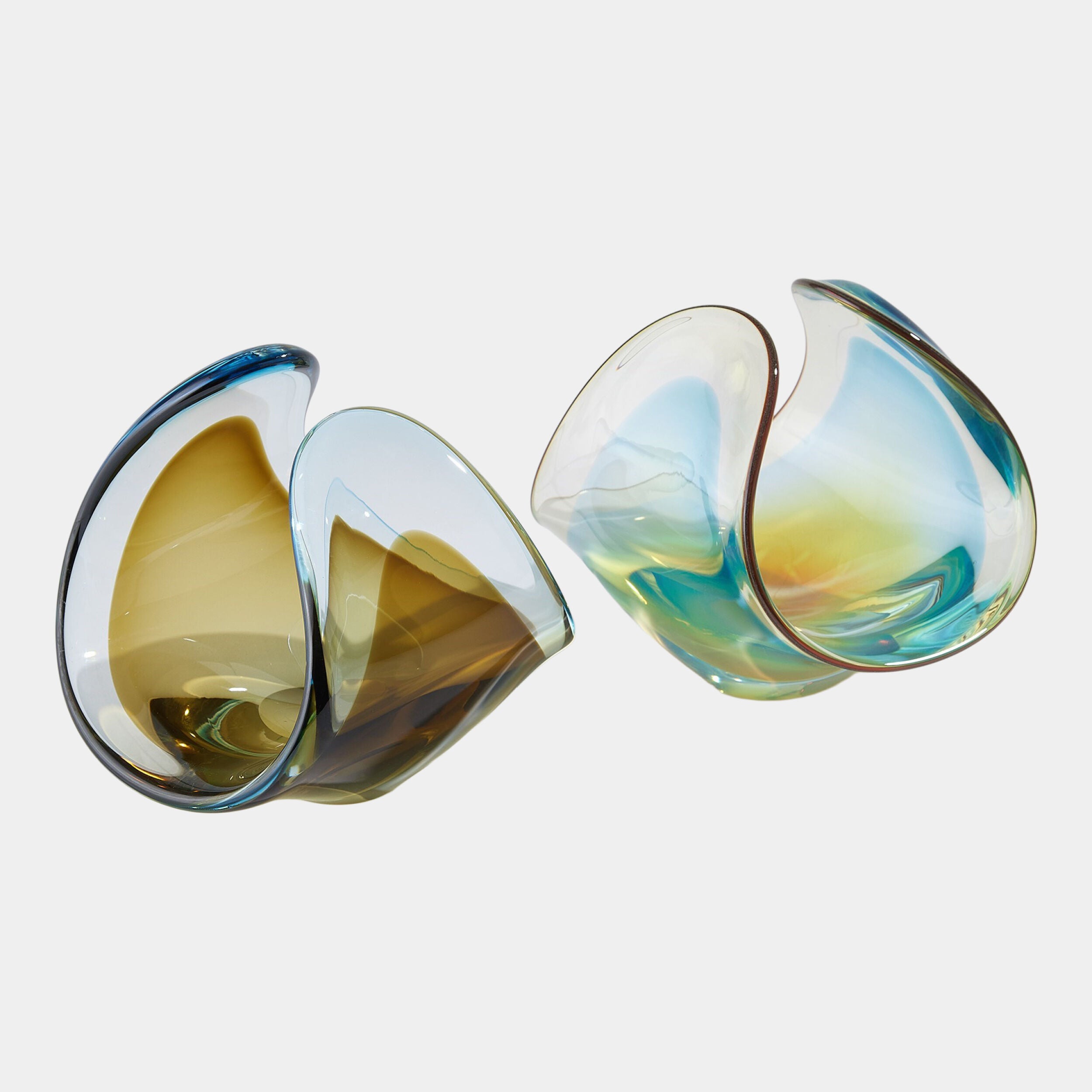 Duet Bowl-Turquoise/Beige