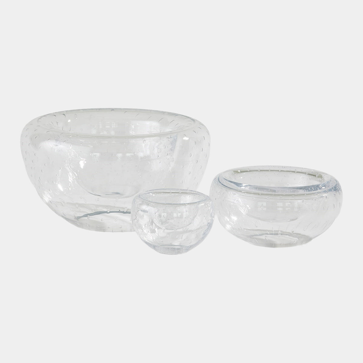 Double Take Bowl-Clear Seeded-Sm
