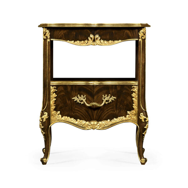 Mahogany & Gilded Nightstand