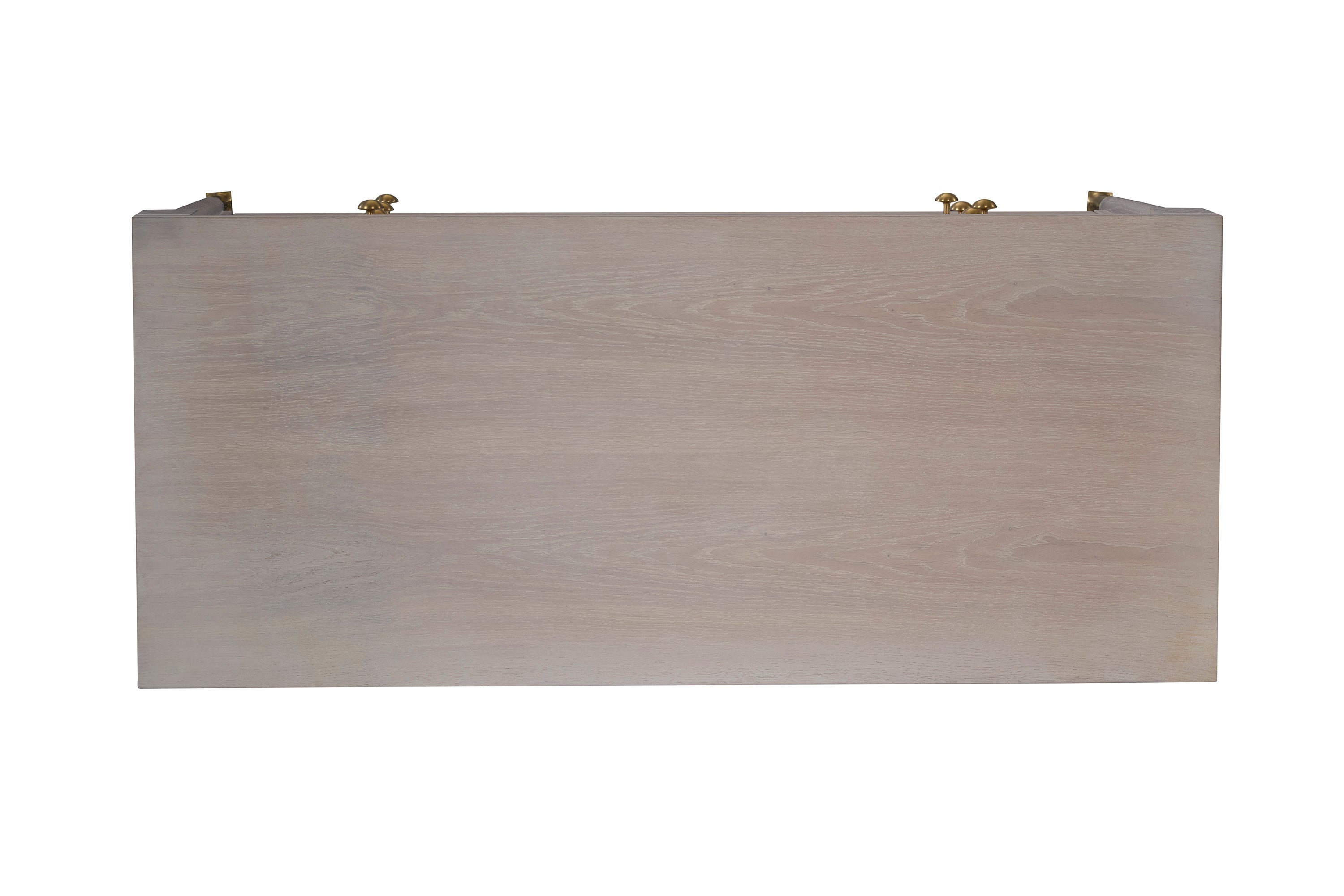 Hervé Wood Top Chest in White Oak Veneers, White Oak Solids, Brass - Hickory Chair