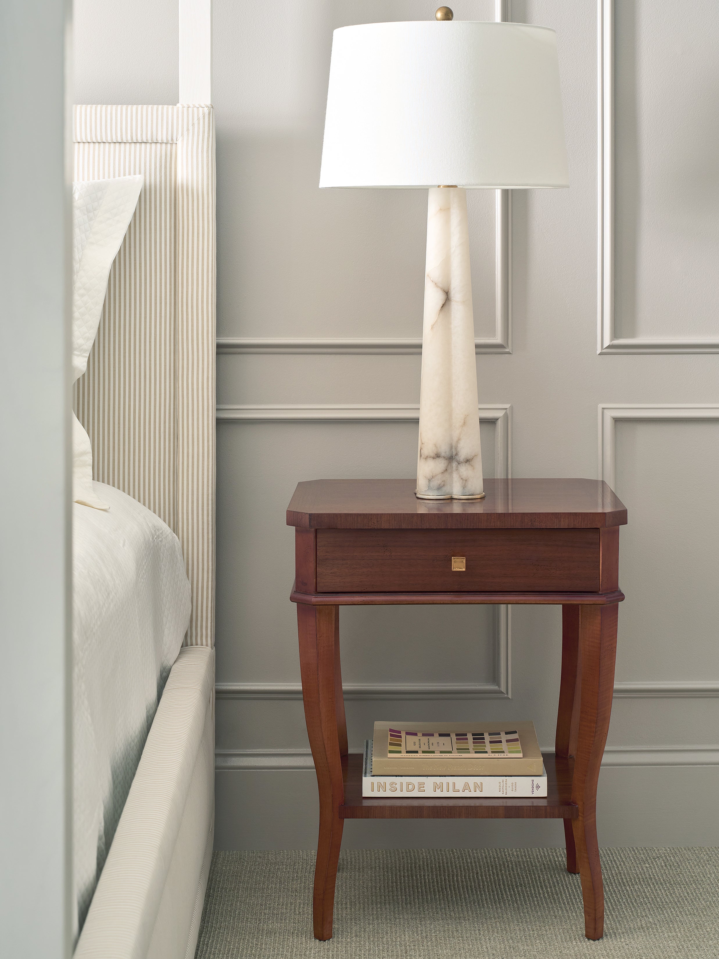 West Paces Nightstand in Walnut Veneers, Maple Solids - Hickory Chair
