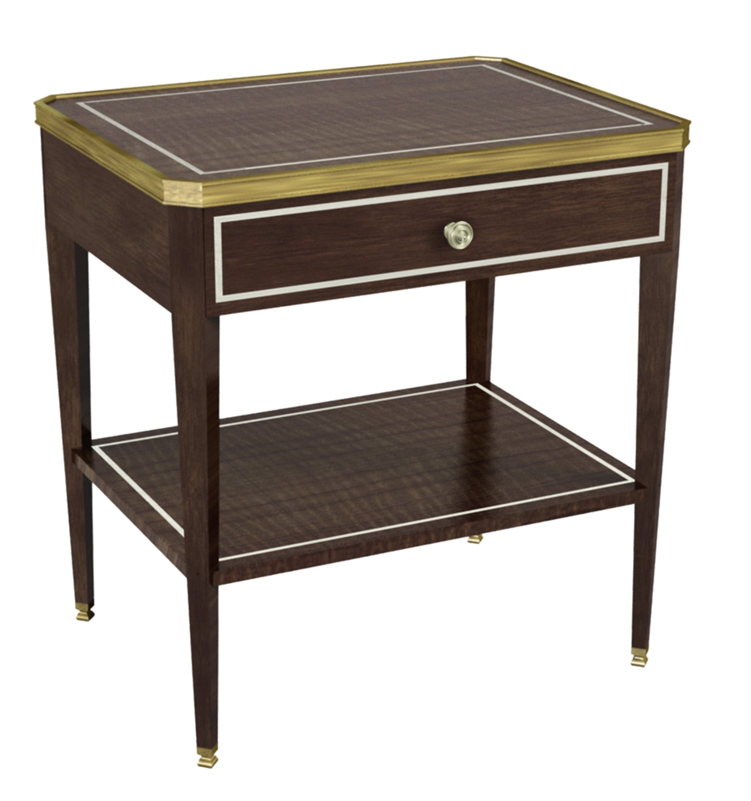 AUSTELL SIDE TABLE WITH WOOD TOP in Mahogany Solids, Anegre Veneers - Hickory Chair