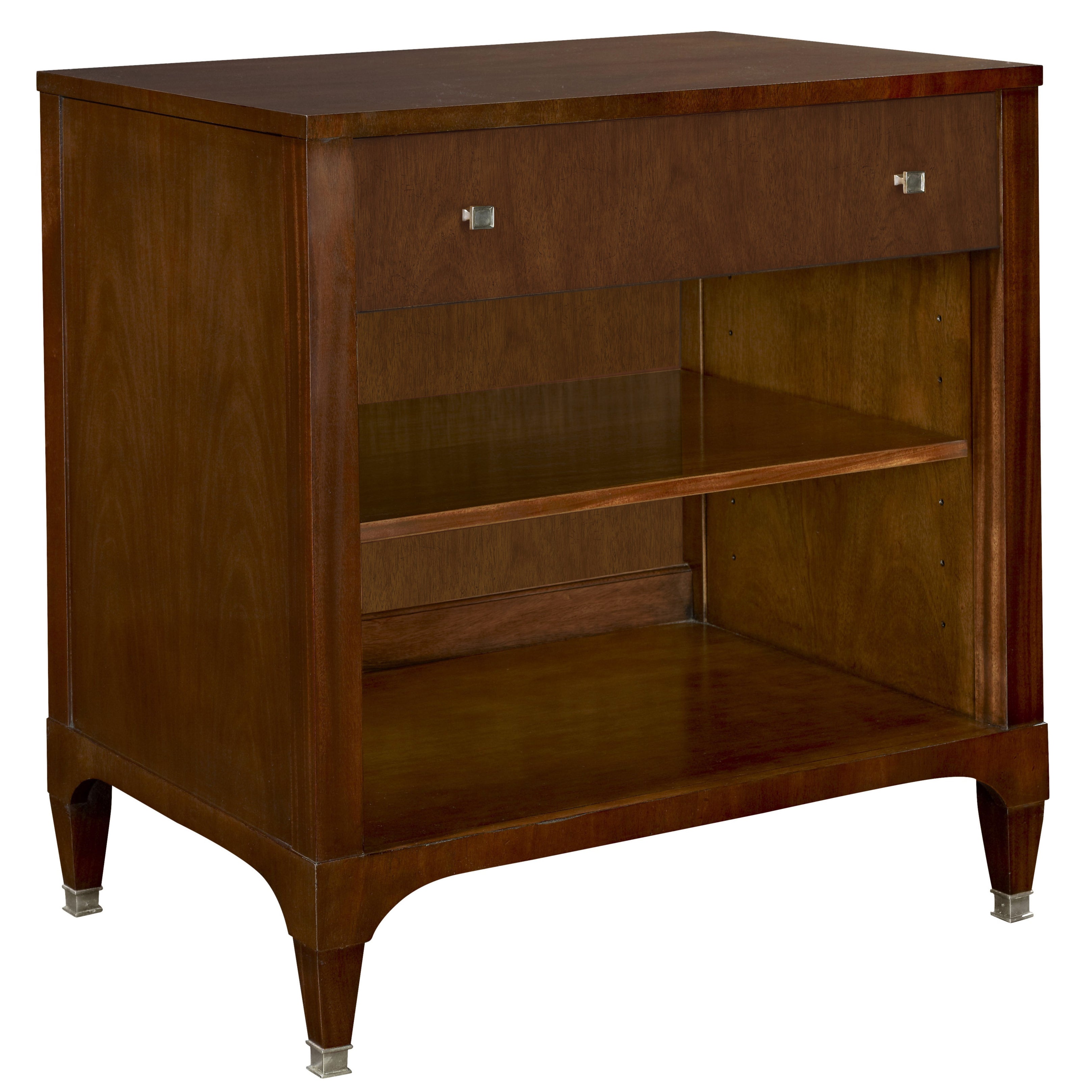 ARTISAN SINGLE DRAWER NIGHTSTAND-MAHOGANY in Mahogany Veneers, Mahogany Solids - Hickory Chair