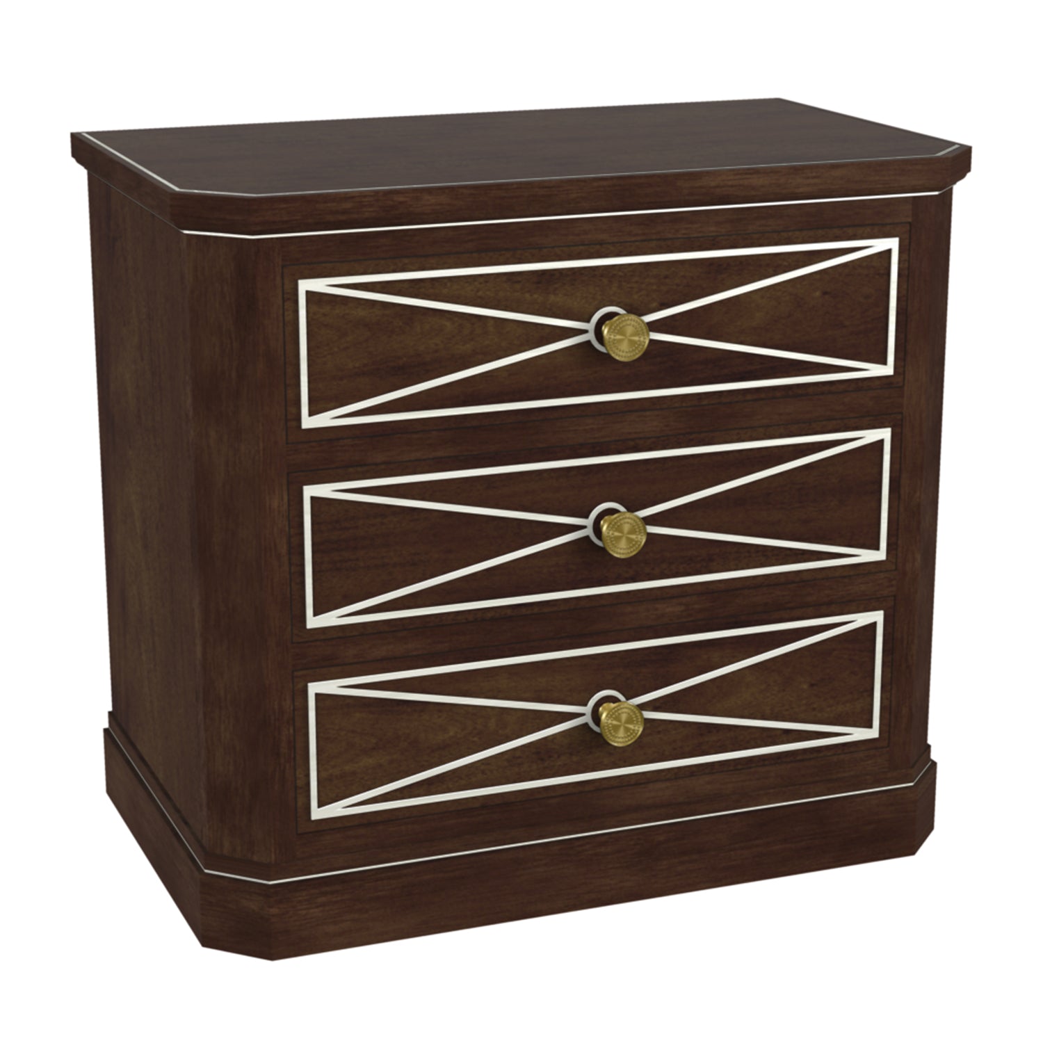 KNOLLWOOD CHEST / NIGHTSTAND in Mahogany Veneers, Mahogany Solids - Hickory Chair