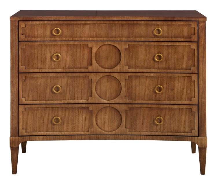 Artisan Curved Front Chest With Drawer Overlay-Ash