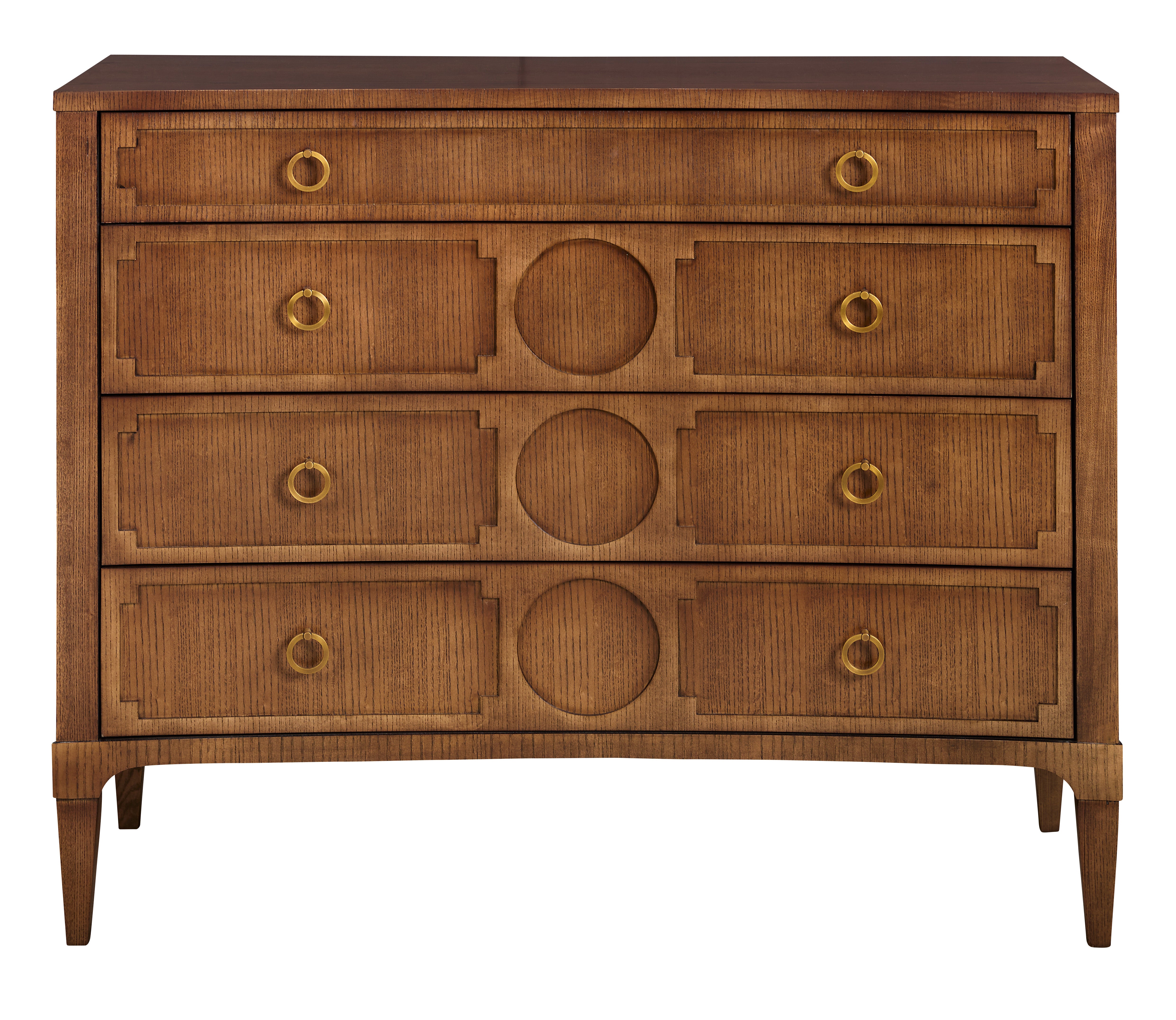 ARTISAN CURVED FRONT CHEST WITH DRAWER OVERLAY-ASH
