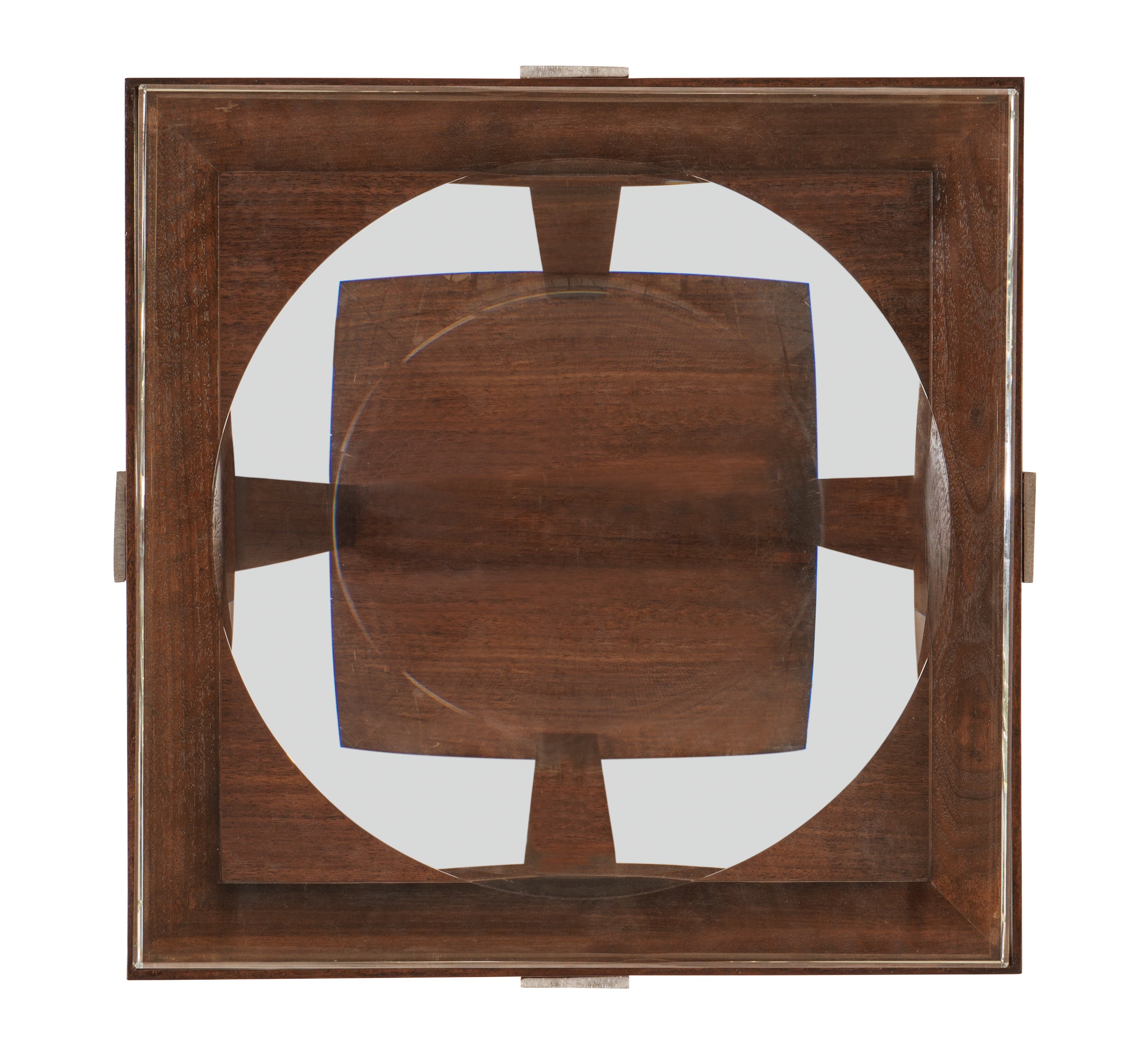 Grace Bunching Cocktail Table in Metal, American Walnut Veneers, American Walnut - Hickory Chair