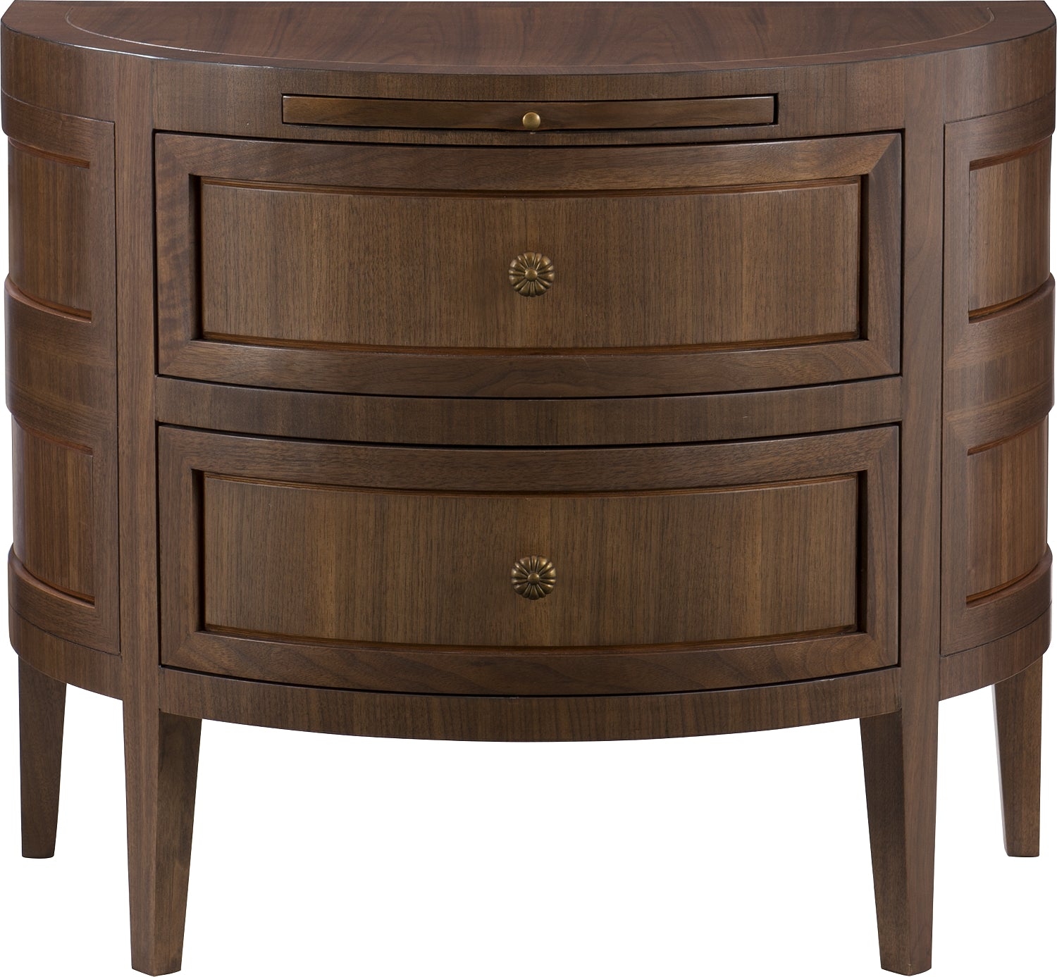 Lanesborough Side Table / Nightstand in Gmelina Solids, American Walnut Veneers - Hickory Chair
