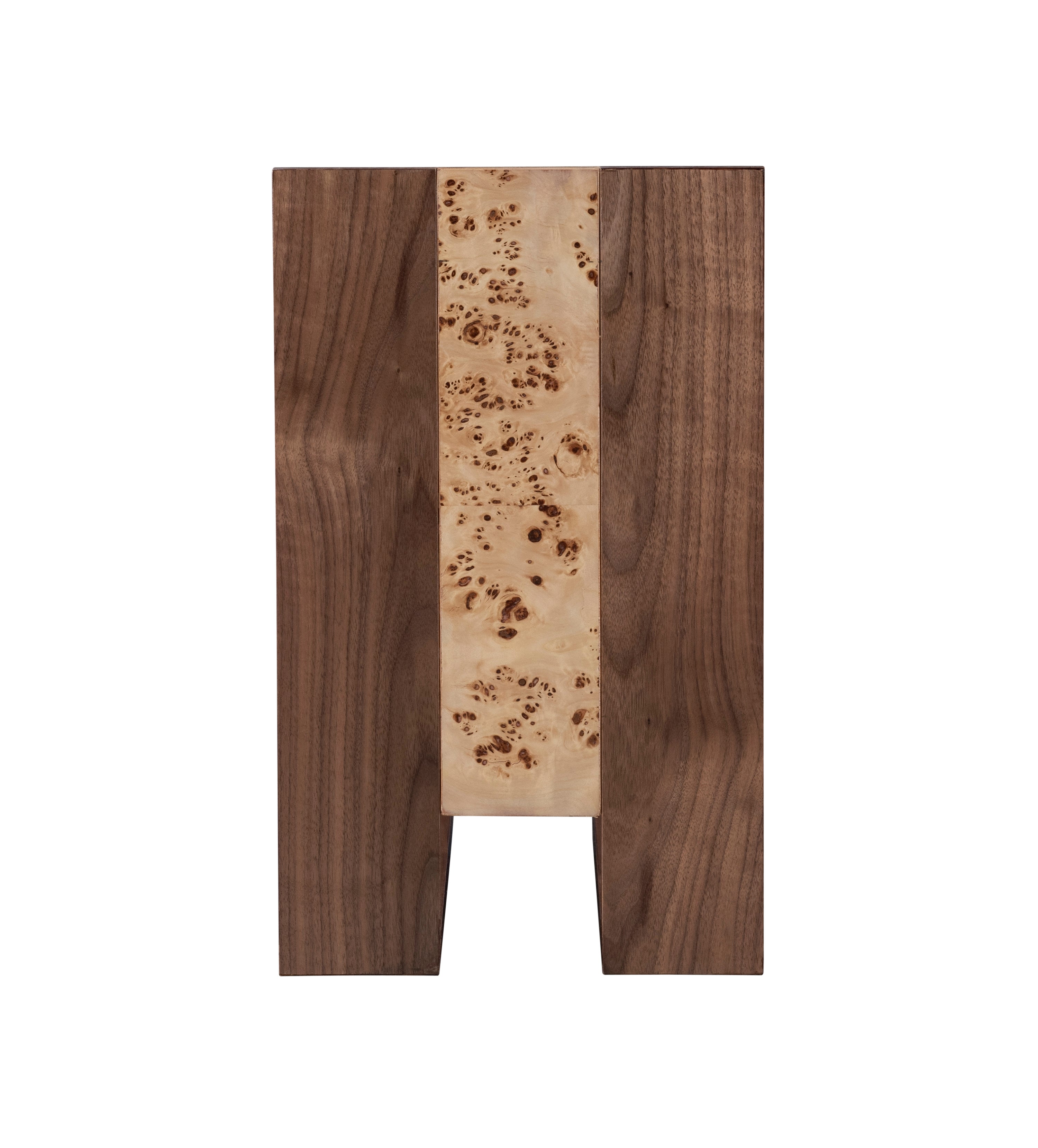 Paolo C-Table in Walnut Veneers, Walnut Solids, Burl Veneers, Burl Solids - Hickory Chair