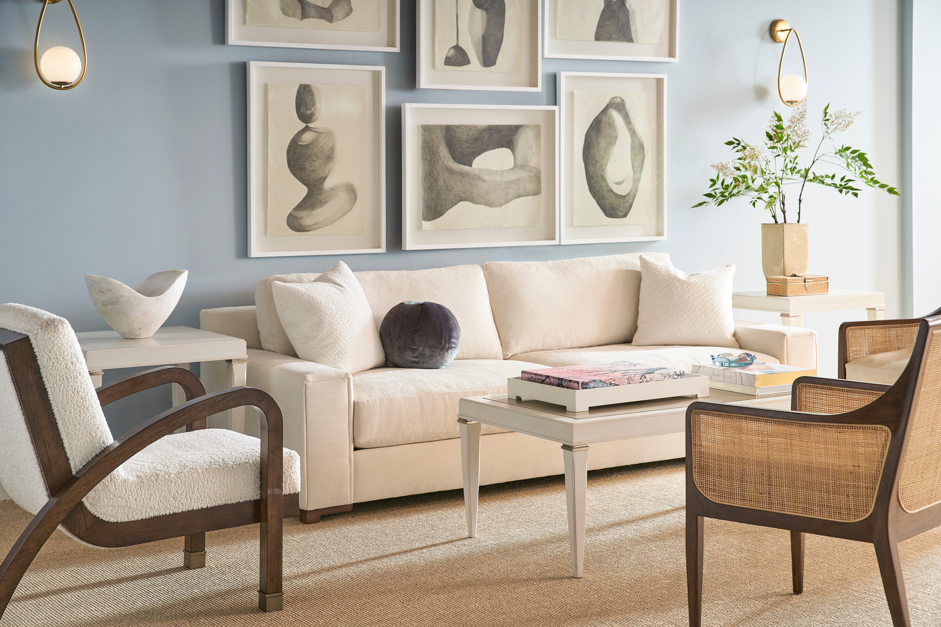 Vistage Medium Sofa in Maple Solids - Hickory Chair