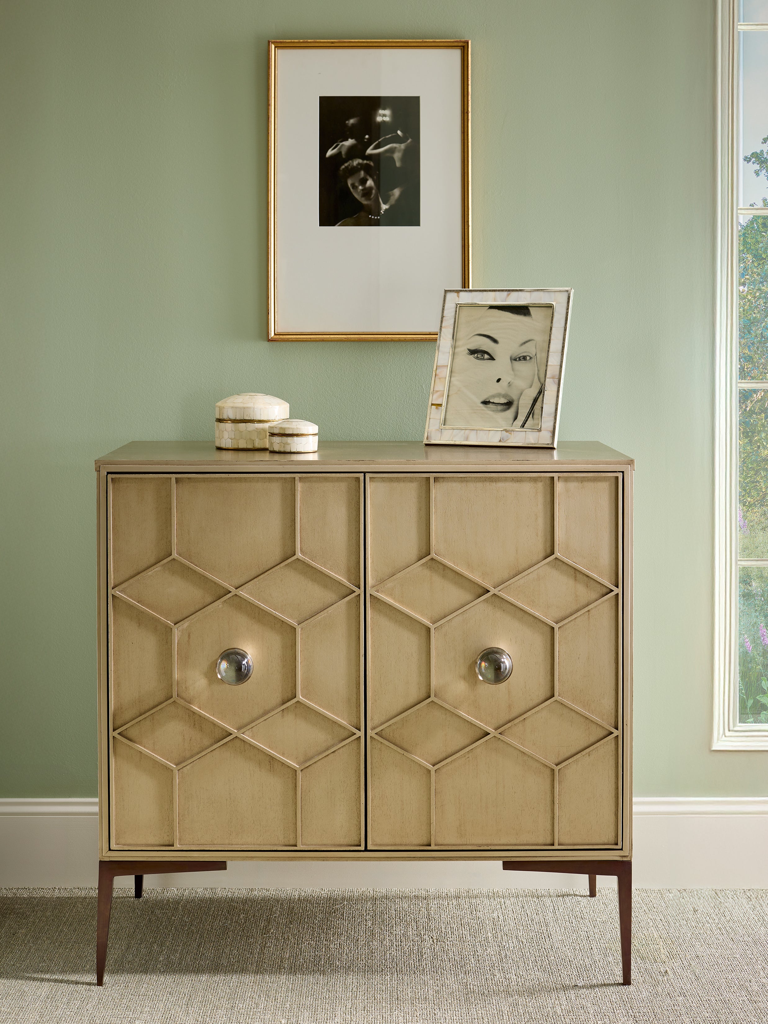TEXTURES TWO DOOR CREDENZA in Primavera Veneers, Maple Solids - Hickory Chair