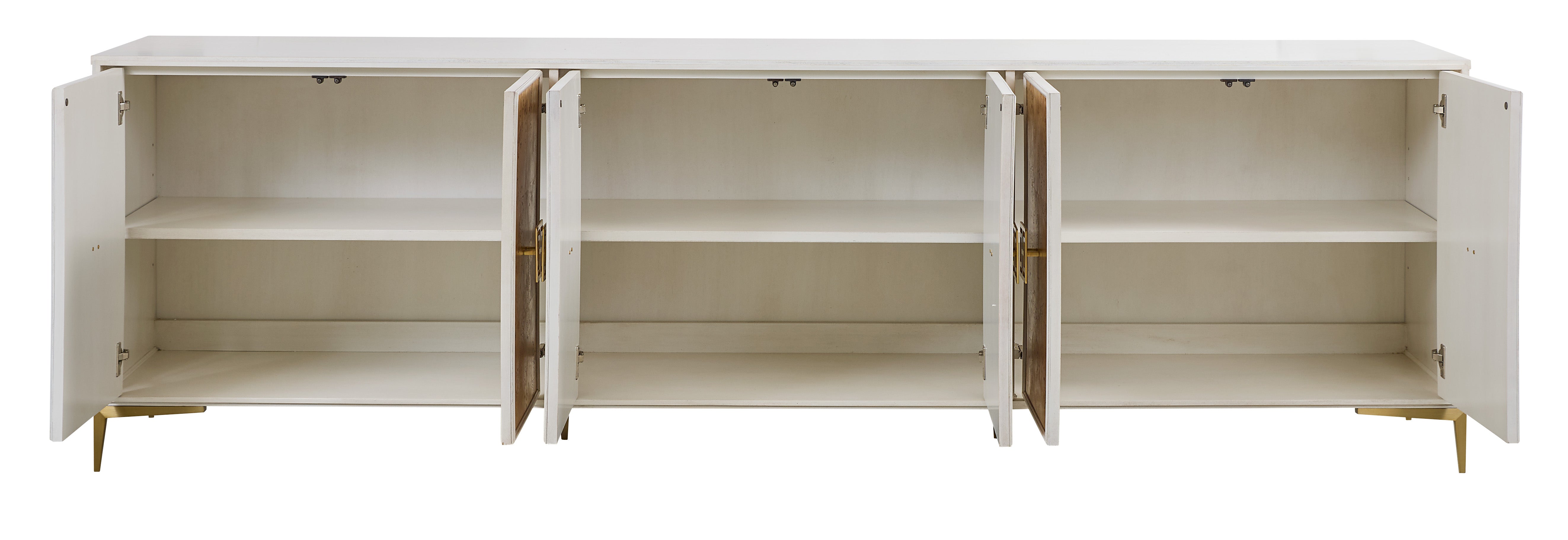 TEXTURES SIX DOOR CREDENZA in Primavera Veneers, Maple Solids - Hickory Chair