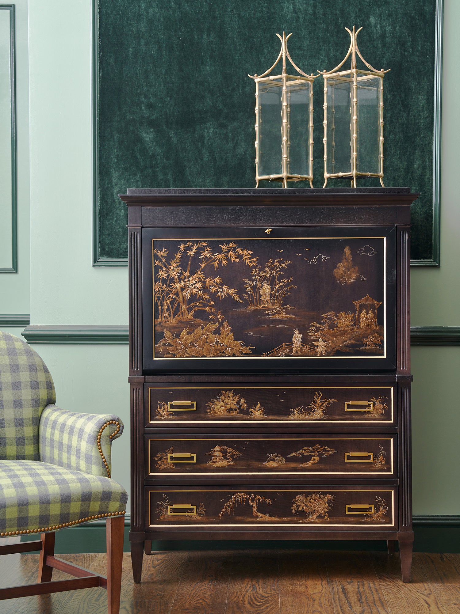 ALICE CHEST in Primavera Veneers, Maple Solids - Hickory Chair