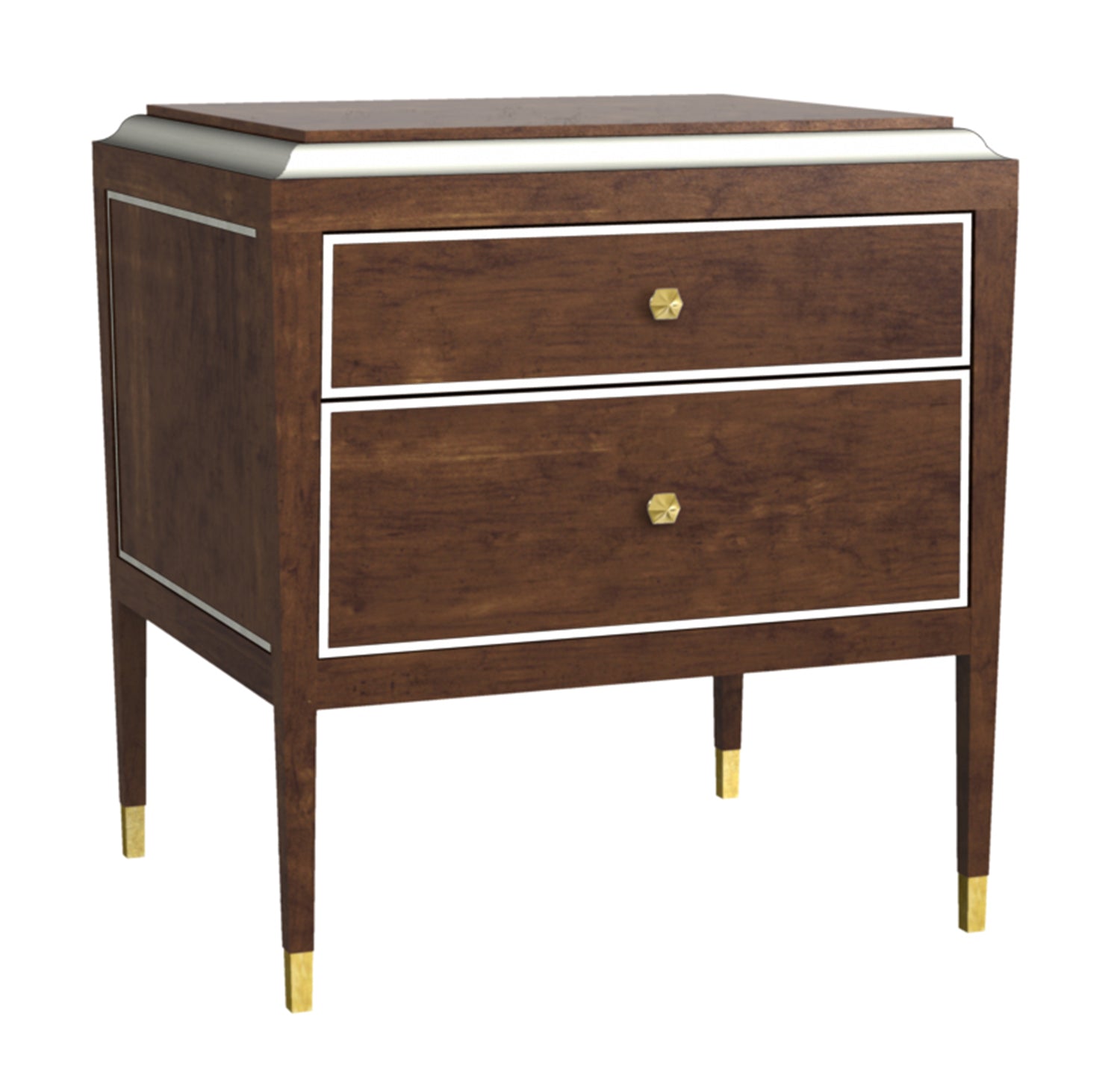 ANDREW SIDE TABLE / NIGHTSTAND in Primavera Veneers, Maple Solids - Hickory Chair