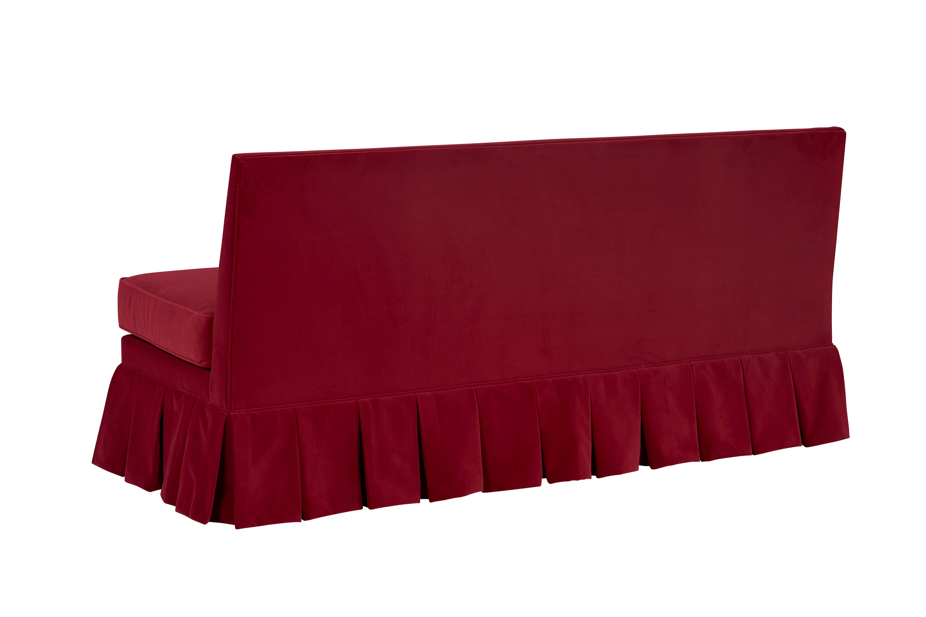 Emmeline Armless Loveseat - Kick Pleat Skirt Standard
