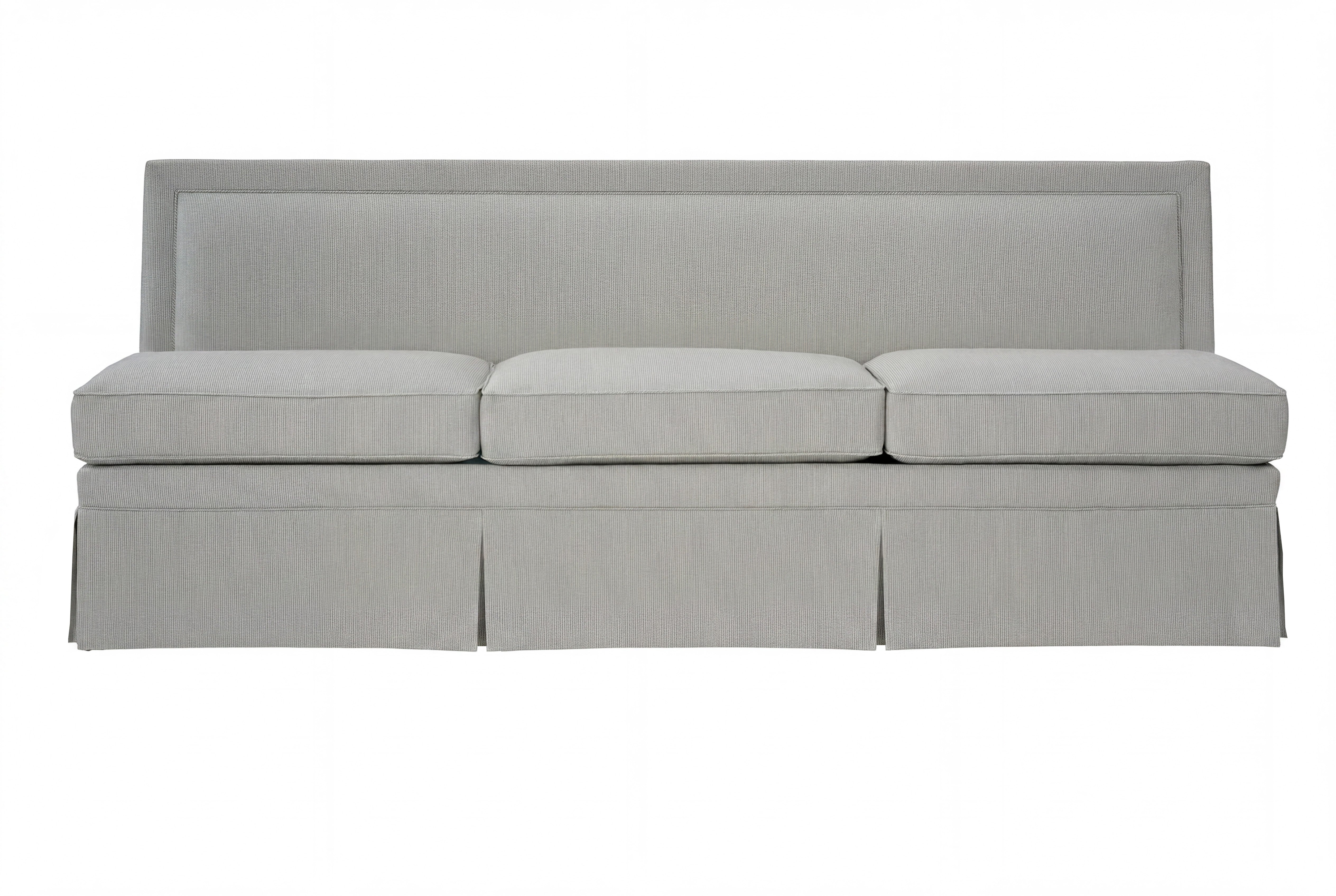 Emmeline Armless Sofa - Kick Pleat Skirt Standard