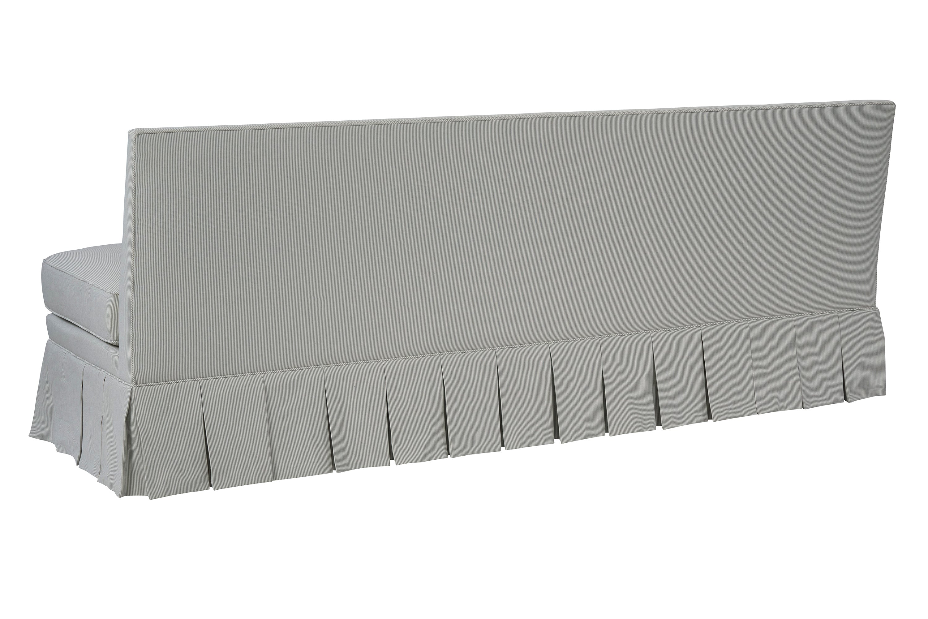 Emmeline Armless Sofa - Kick Pleat Skirt Standard in Select Hardwoods - Hickory Chair