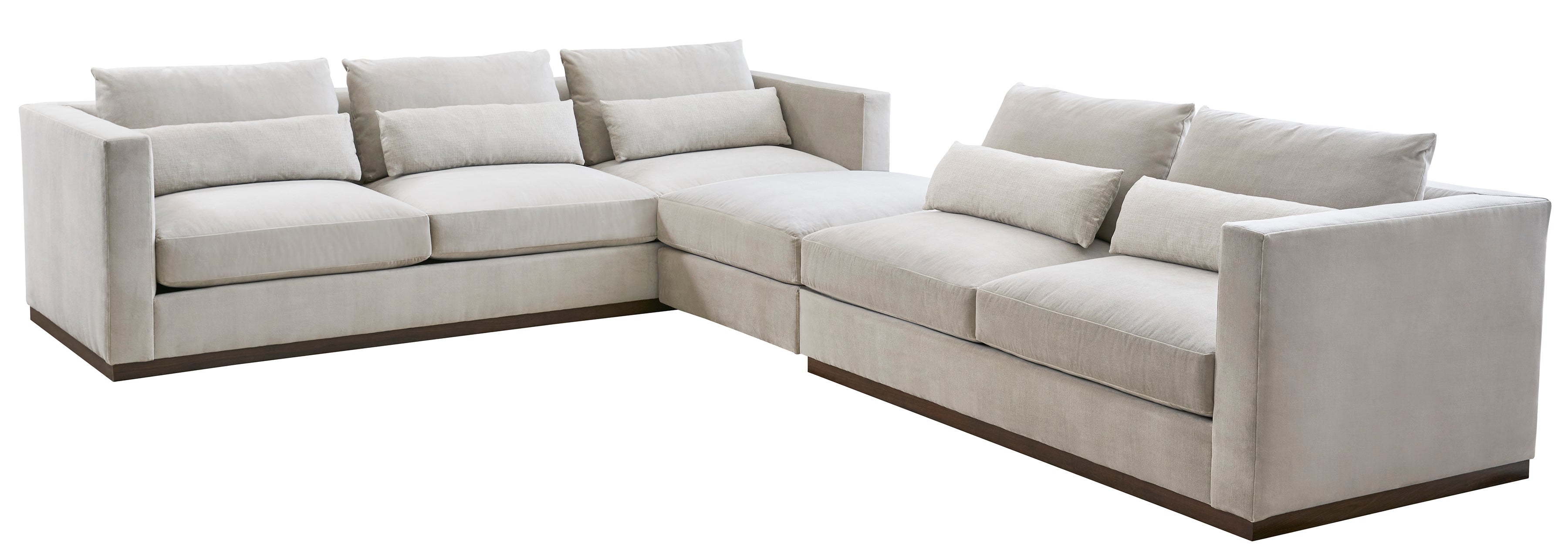 Serge Sofa/ Sectional Sofa in Walnut Solids - Hickory Chair