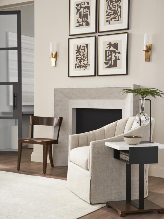 Ferris Skirted Swivel Chair